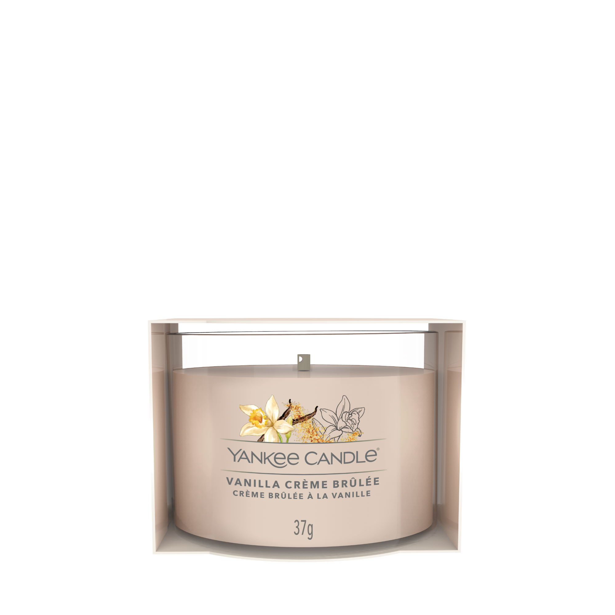YANKEE CANDLE Glasvotivkerze VANILLA CREME BRULEE 37 g Duftkerze