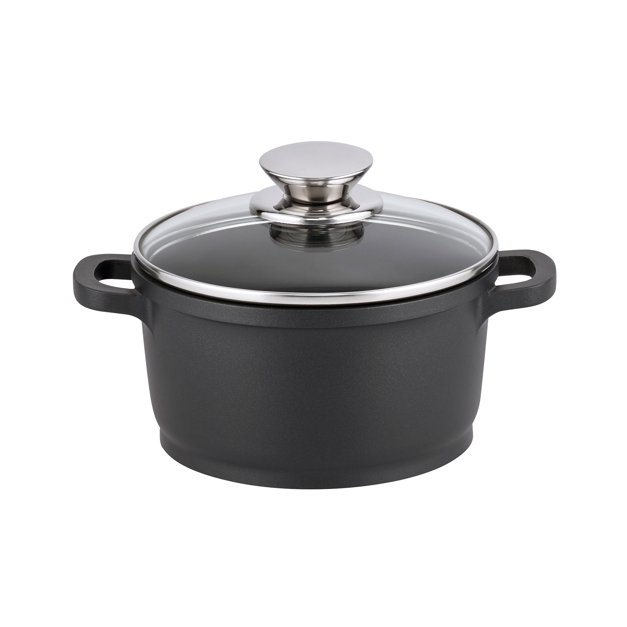ELO Aluguss Kochtopf ALUCAST 16 cm mit Glasdeckel Antihaftversiegelung PFAS-frei