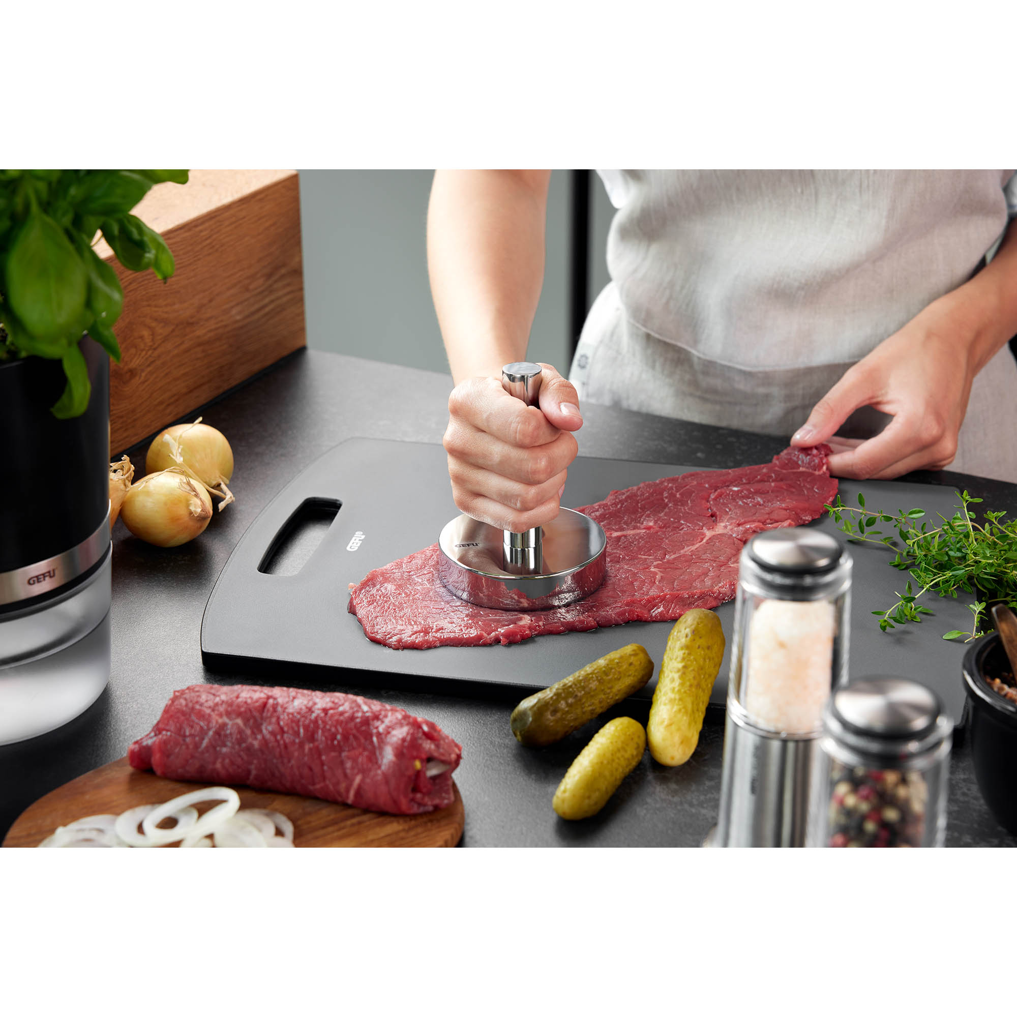 GEFU meat flattener meat tenderiser TAMPA stainless steel