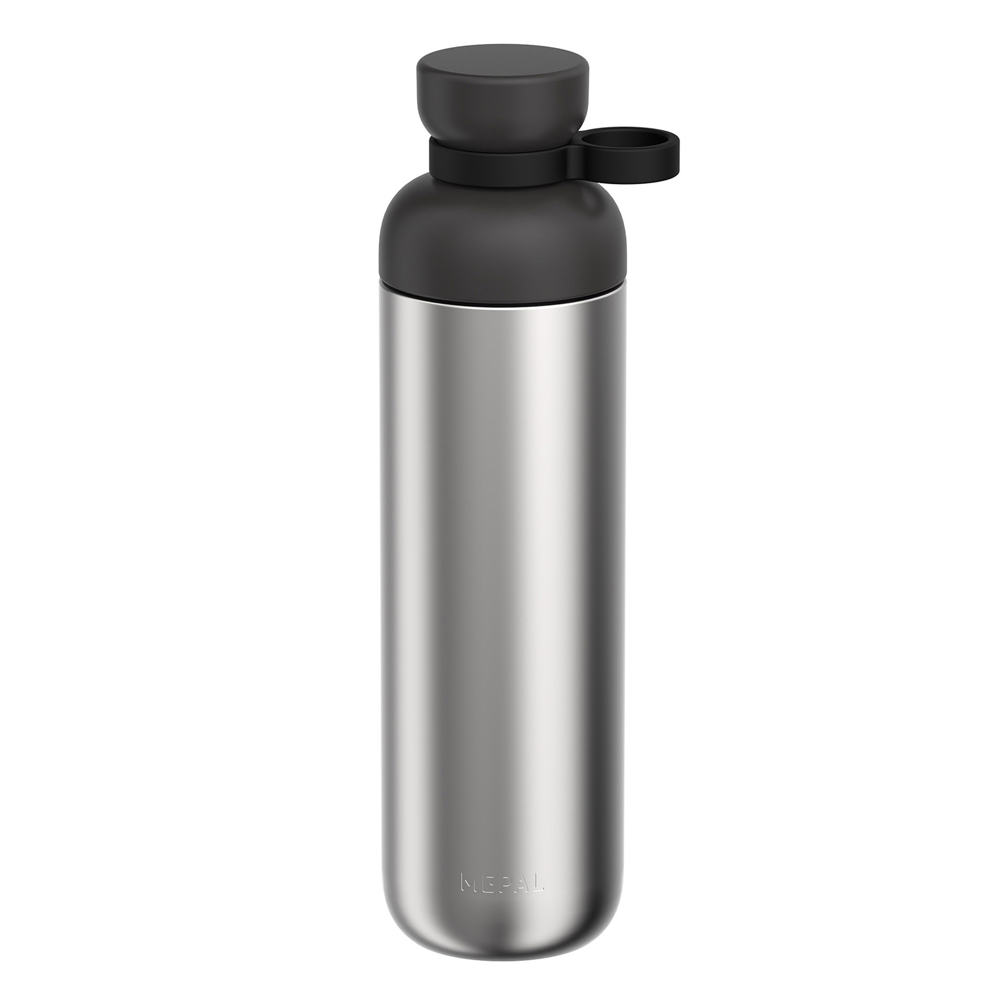 MEPAL Edelstahl-Flasche VITA 0,9 Liter auch kohlensäurehaltige Getränke nordic black