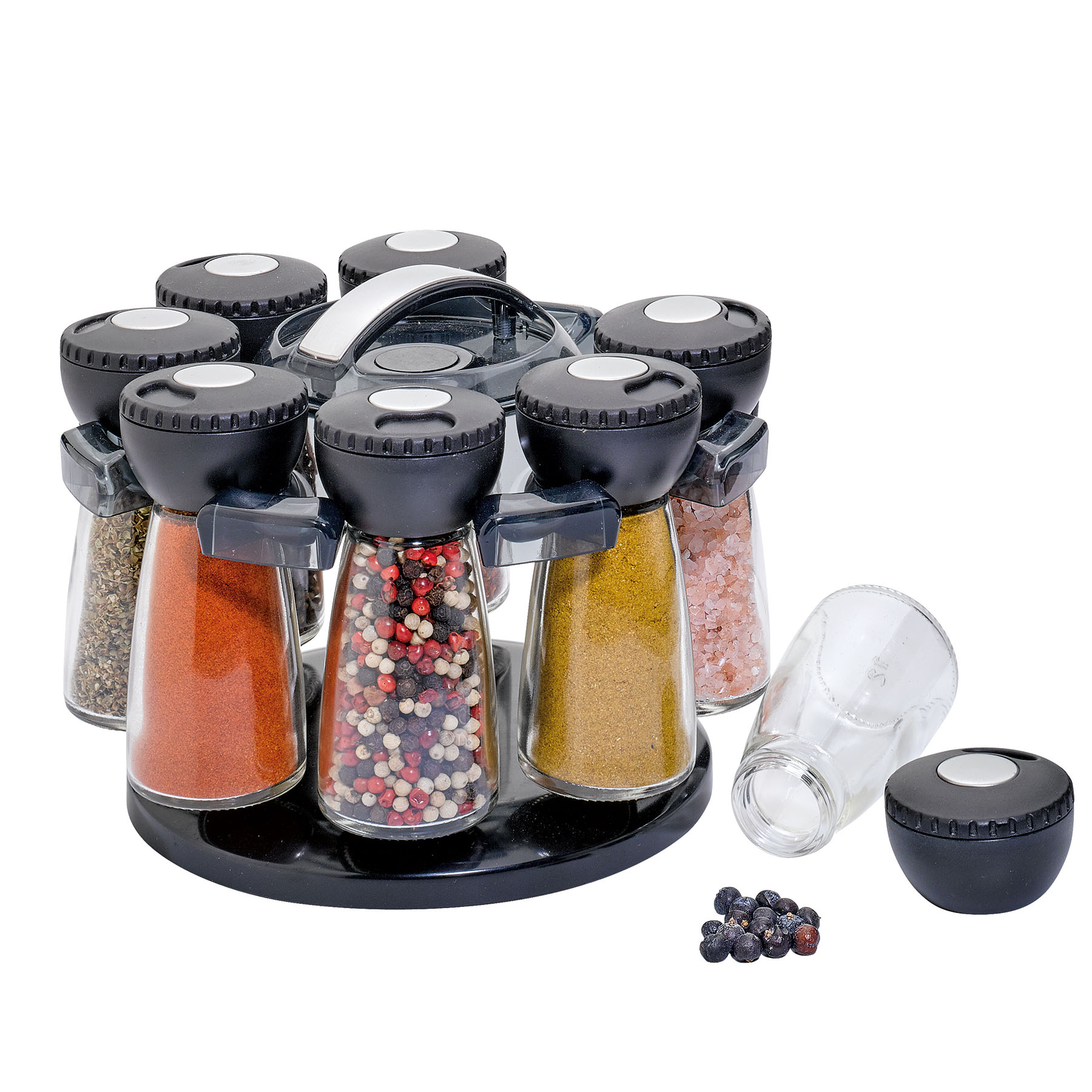 KÜCHENPROFI Kompakter Gewürzständer mit 8 Gewürzgläsern unbefüllt