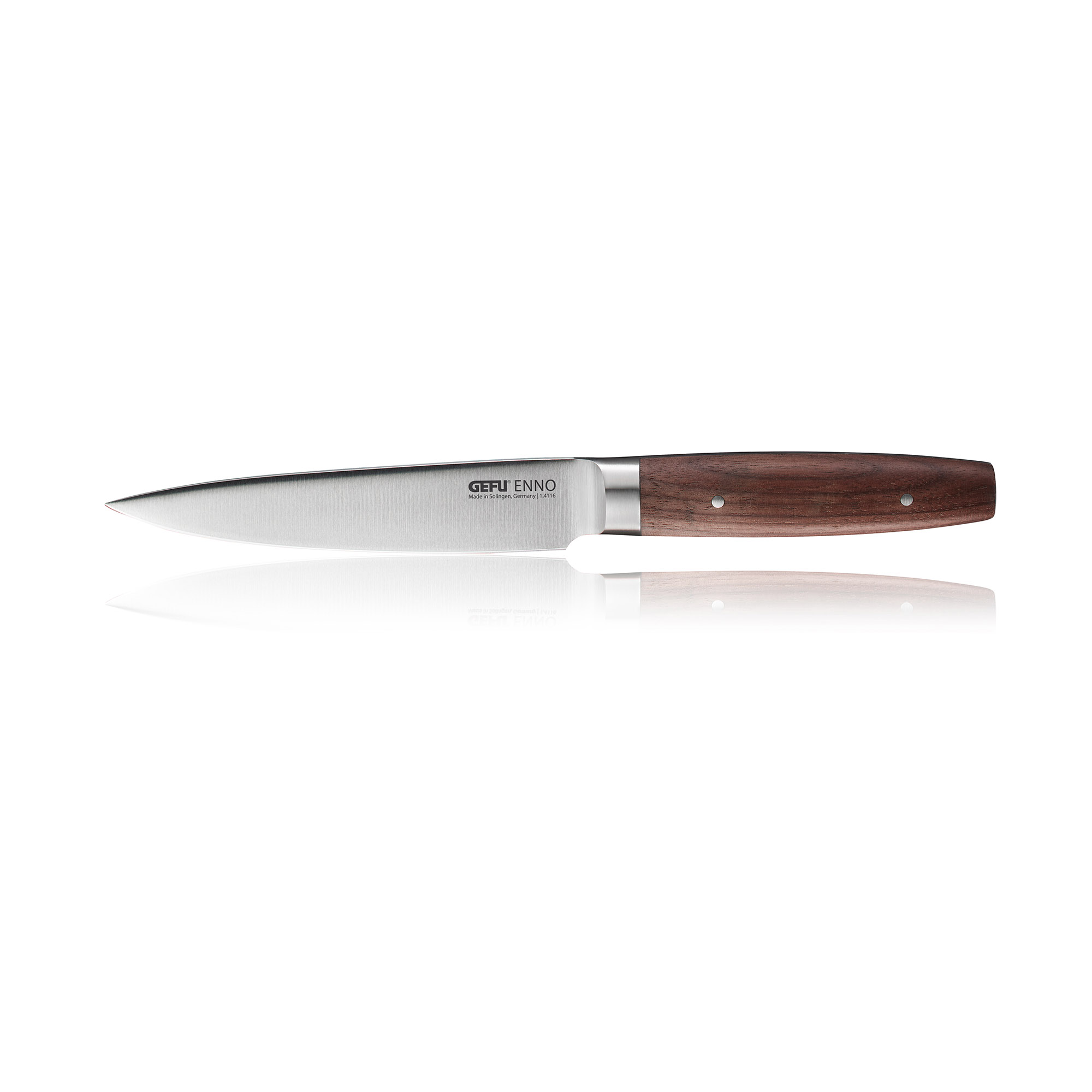 GEFU Spickmesser ENNO 13,5 cm mit Griff aus Walnussholz