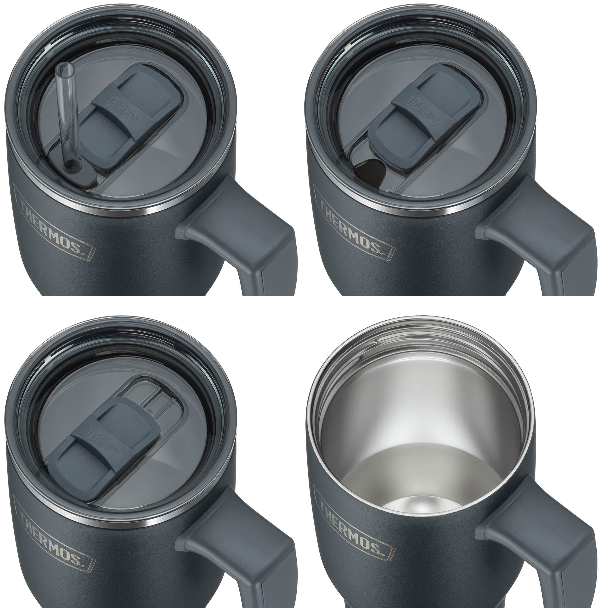 THERMOS REFRESHING 0.85-litre double-walled stainless steel insulated tumbler, black