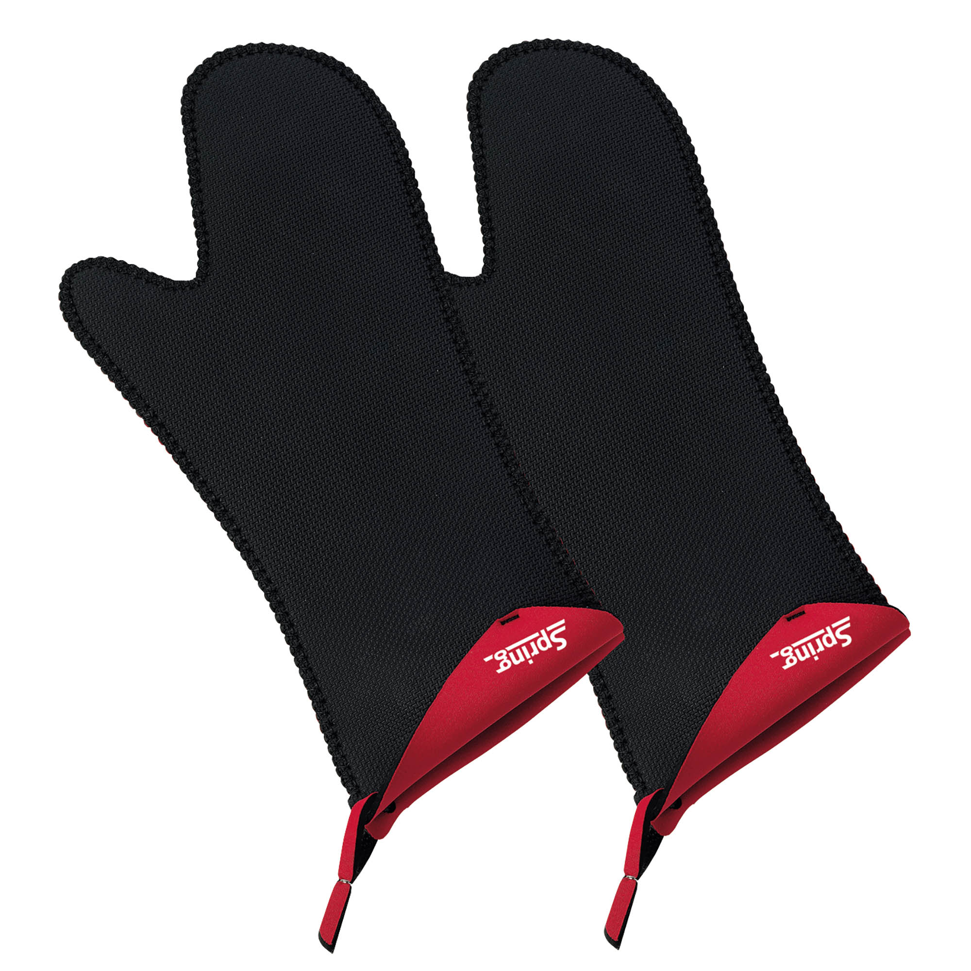SPRING Ofenhandschuhe Küchenhandschuhe lang SPRING GRIPS Neopren 1 Paar rot