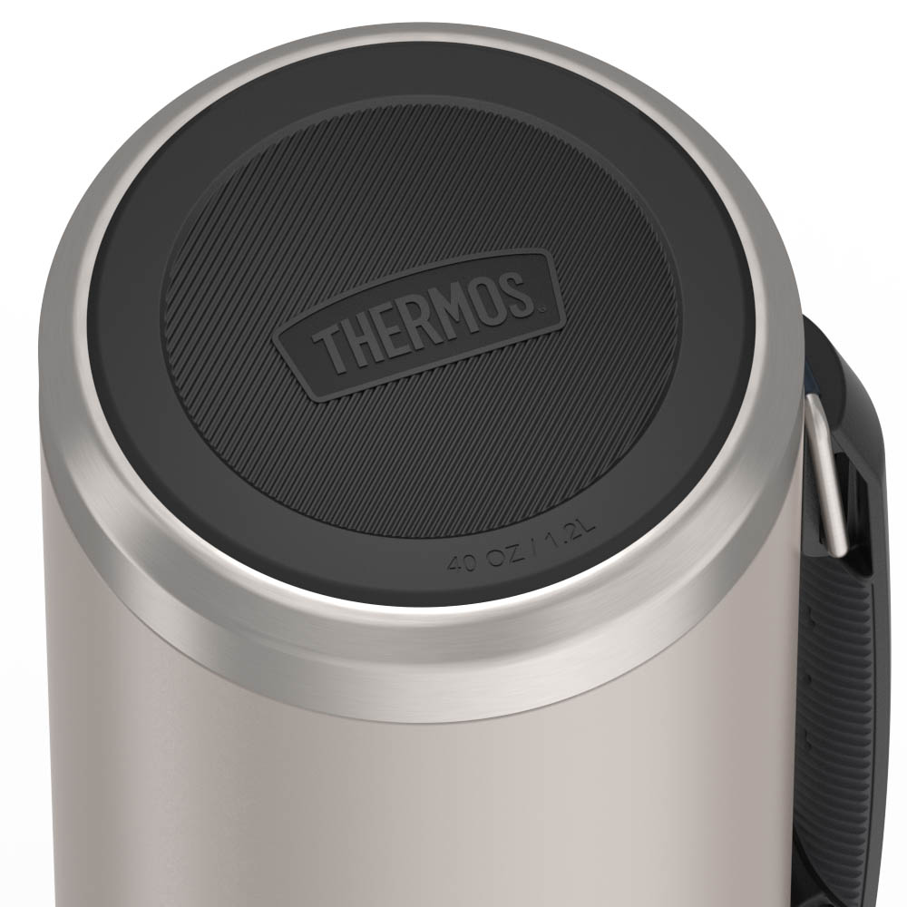 THERMOS Isolierflasche ICON BEVERAGE BOTTLE 1,2 L Edelstahl doppelwandig sandstone