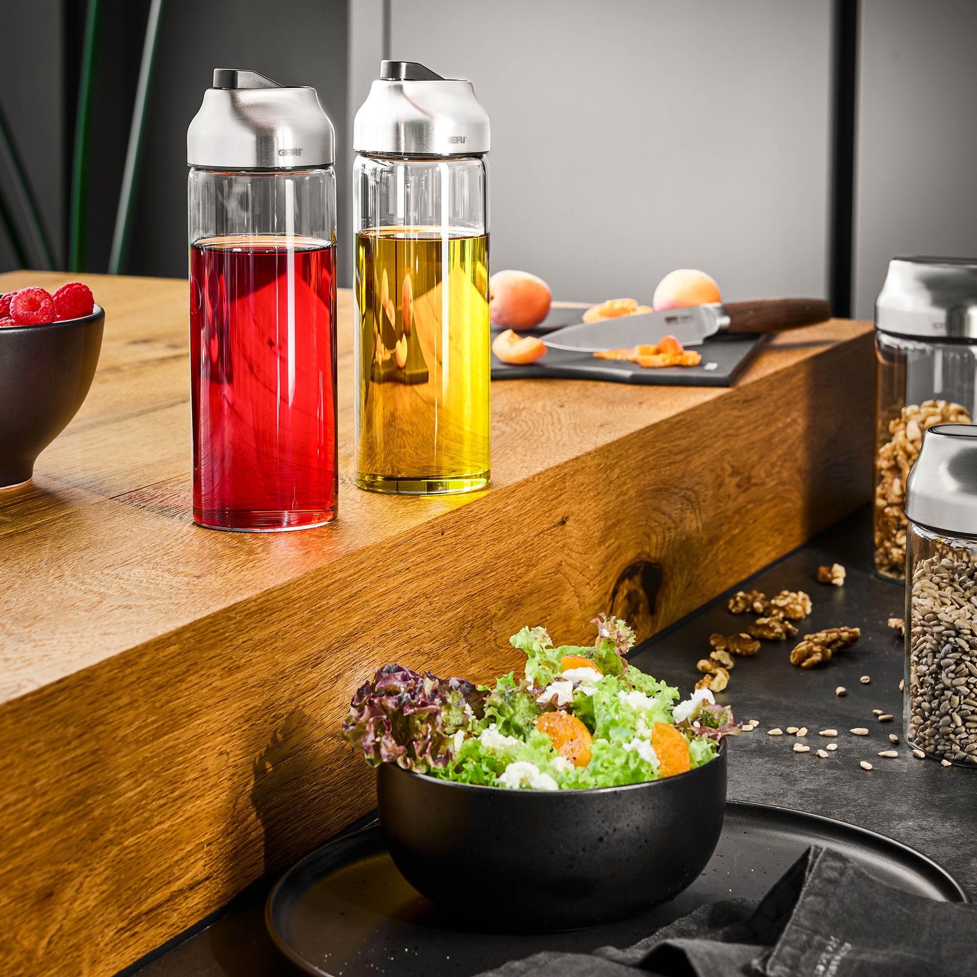 GEFU vinegar/oil dispenser KIPPO 400 ml made of borosilicate glass