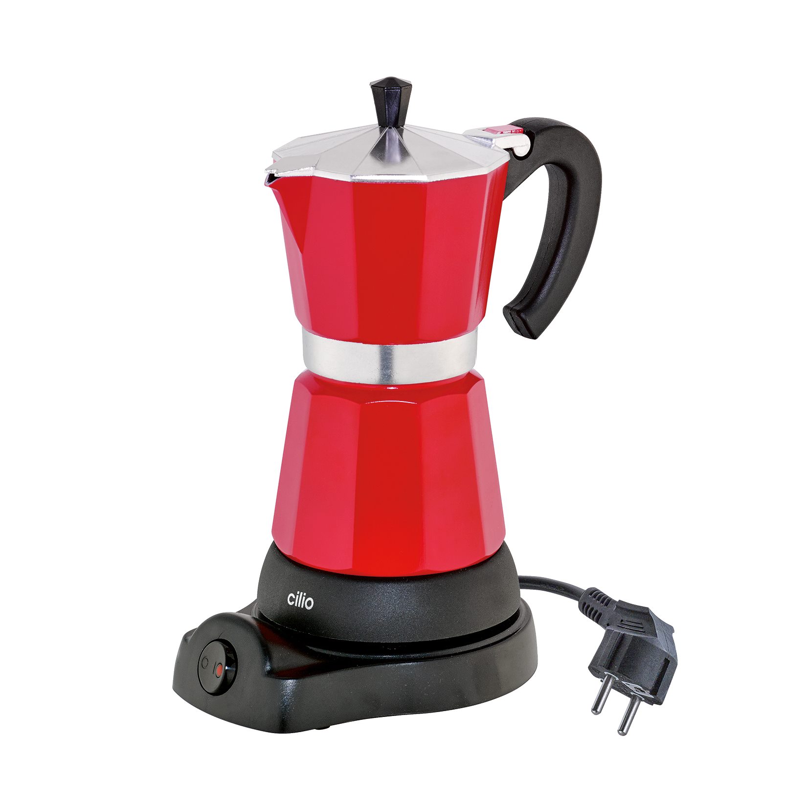 CILIO Espressokocher CLASSICO elektrisch für 6 Tassen ROT