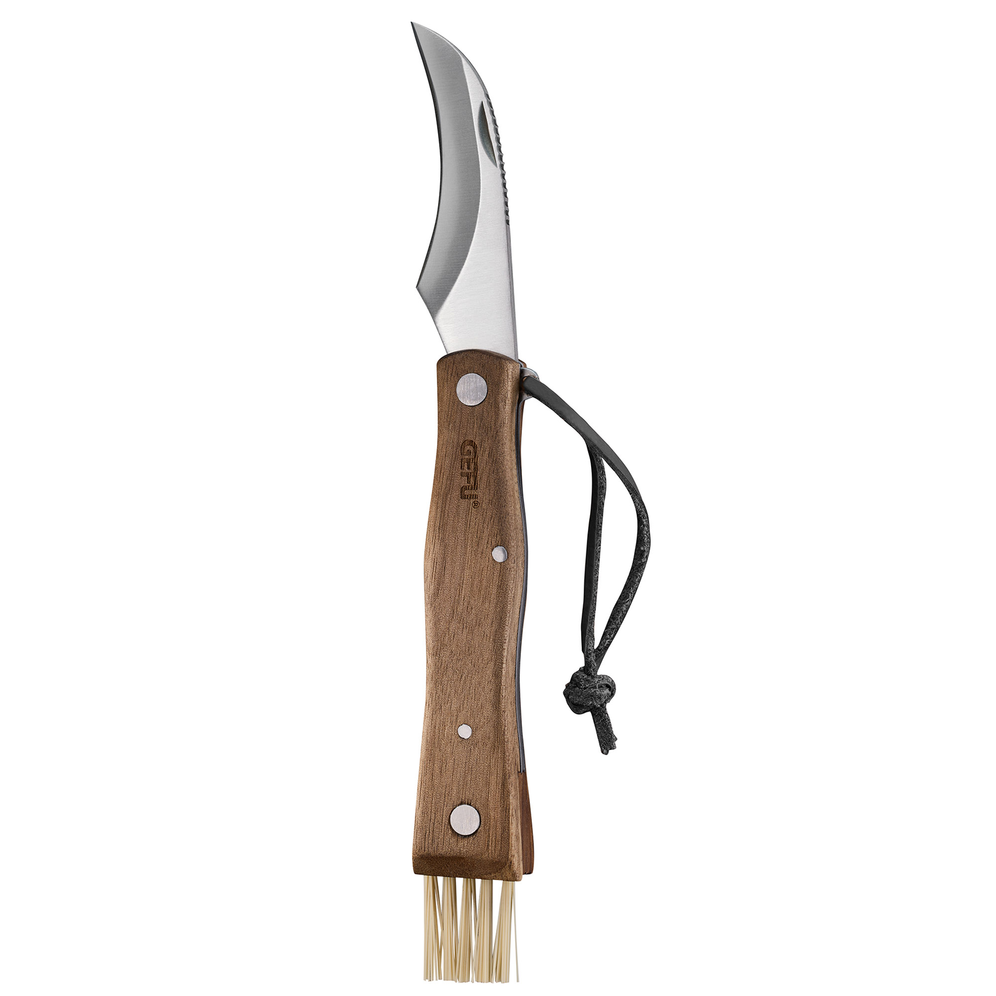 GEFU Pilzmesser SILVA mit einklappbarer Klinge und integrierter Reinigungsbürste