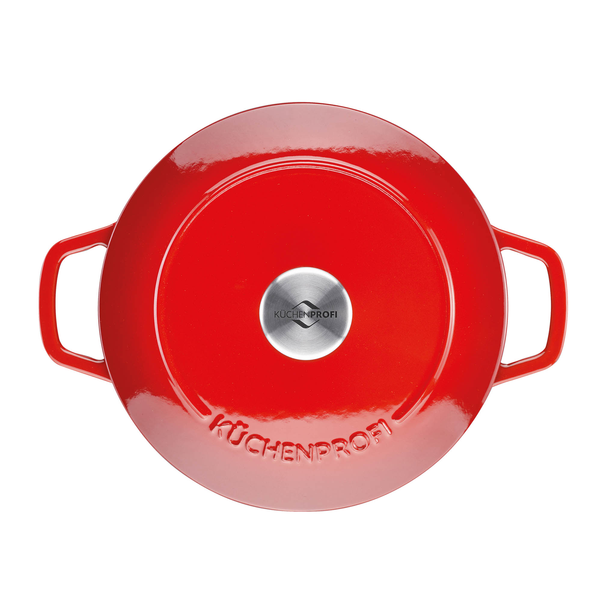 KÜCHENPROFI Bratentopf Bräter BRETAGNE 24 cm 4,2 Liter Gusseisen rot