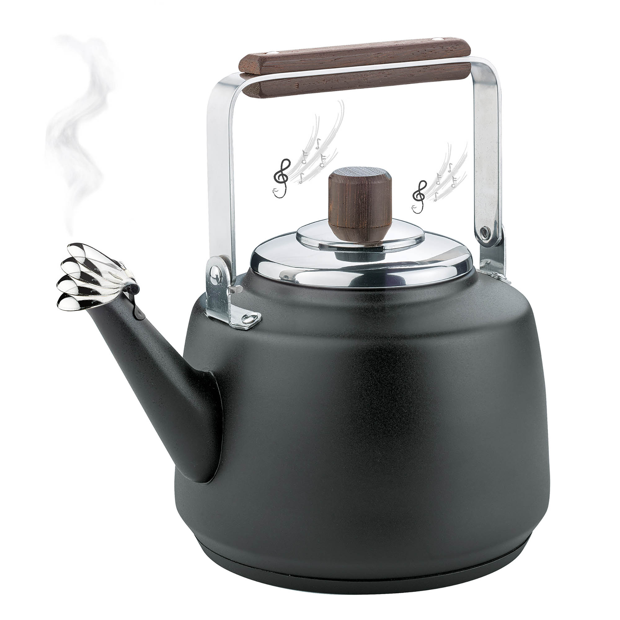 CILIO Wasserkessel NERO Edelstahl schwarz 2,0 Liter Induktion