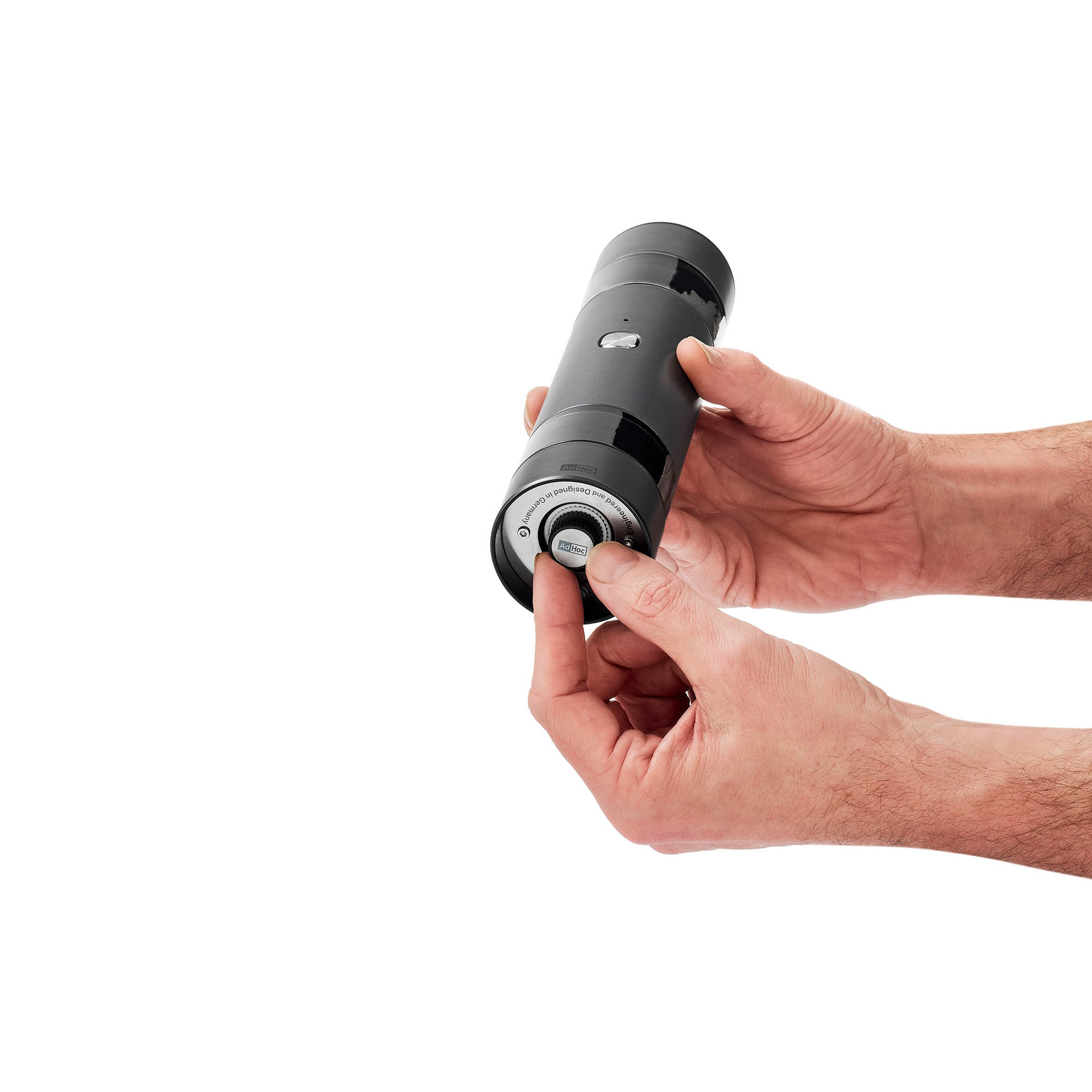 AdHoc Elektrische Pfeffer- / Salz-Doppelmühle i.MILL DUO 23,5 cm Edelstahl mattiert