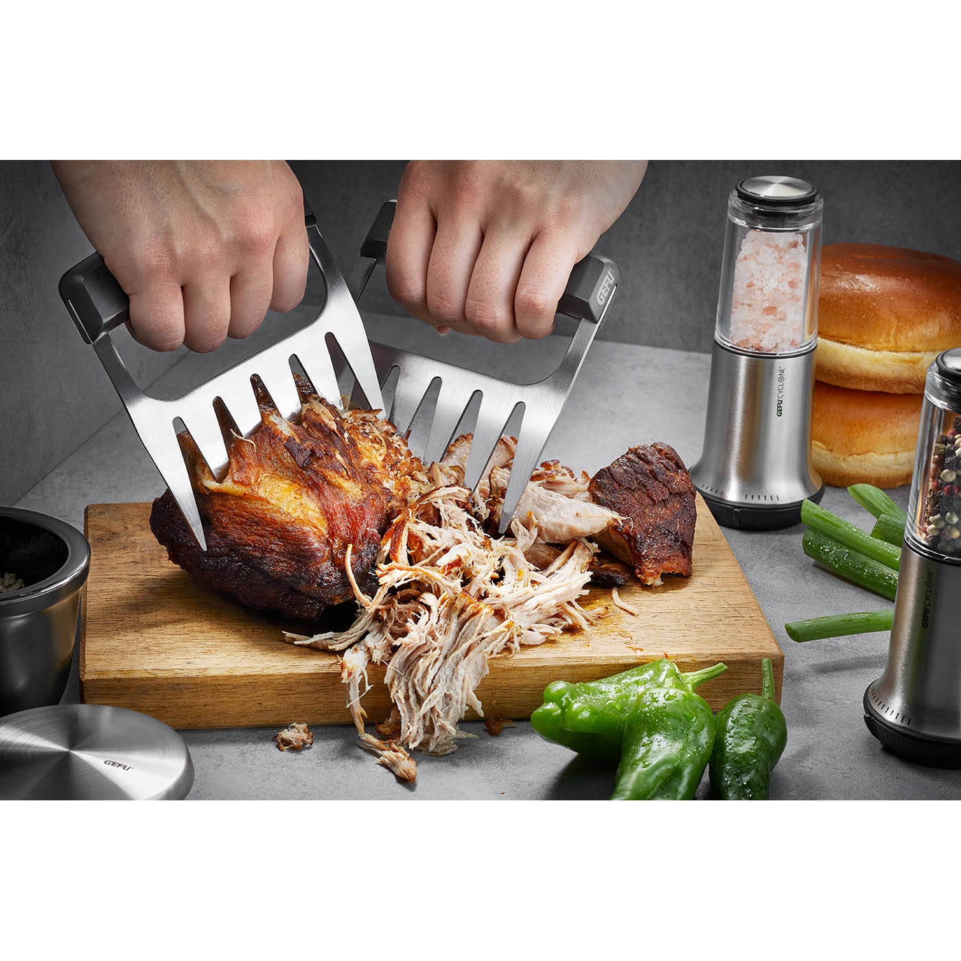 GEFU Fleischkrallen BBQ 2er Set Pulled Pork Gabeln