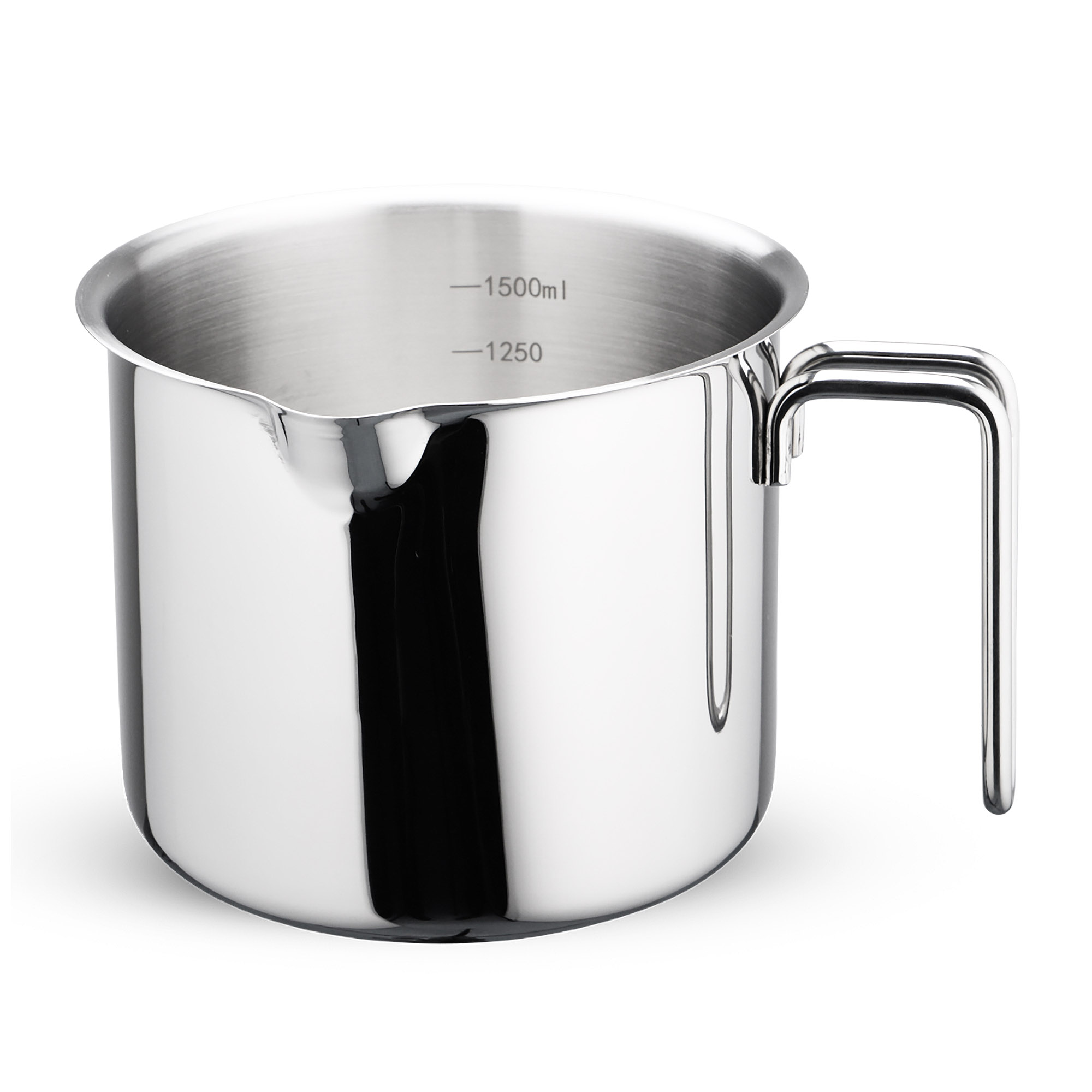 WEIS Milchtopf aus Edelstahl mit Sandwichboden 15 cm 1,5 Liter INDUKTION
