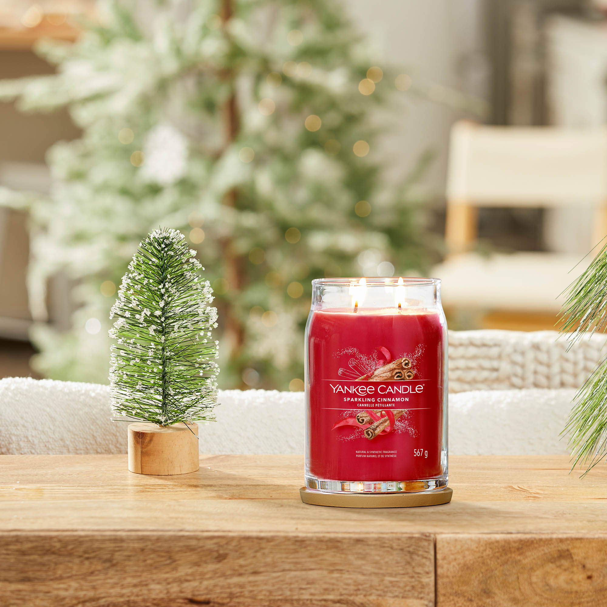 YANKEE CANDLE Large Signature Candle SPARKLING CINNAMON 567 g Scented Candle