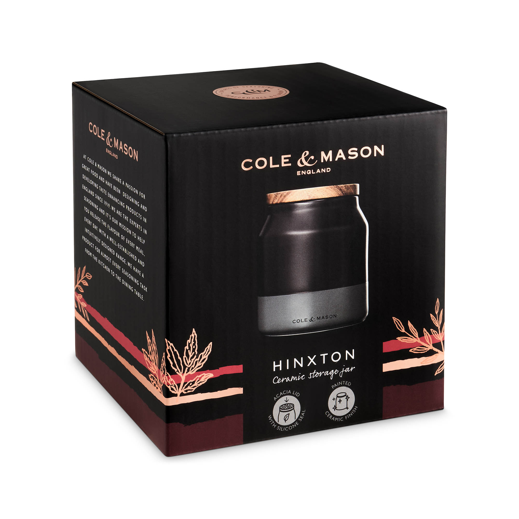 COLE & MASON Aufbewahrungsbehälter HIXTON aus Keramik klein 12 cm hoch