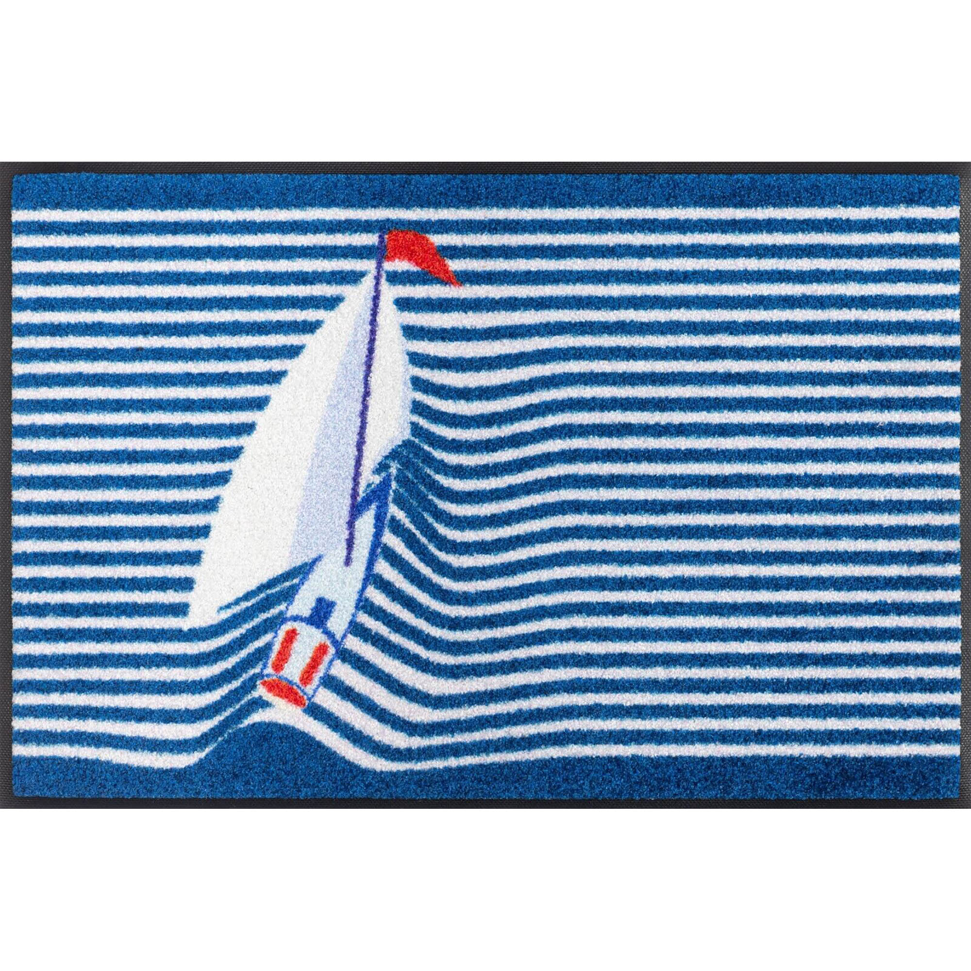 WASH + DRY Fußmatte 50 x 75 cm Motiv SAILING BOAT Segelboot