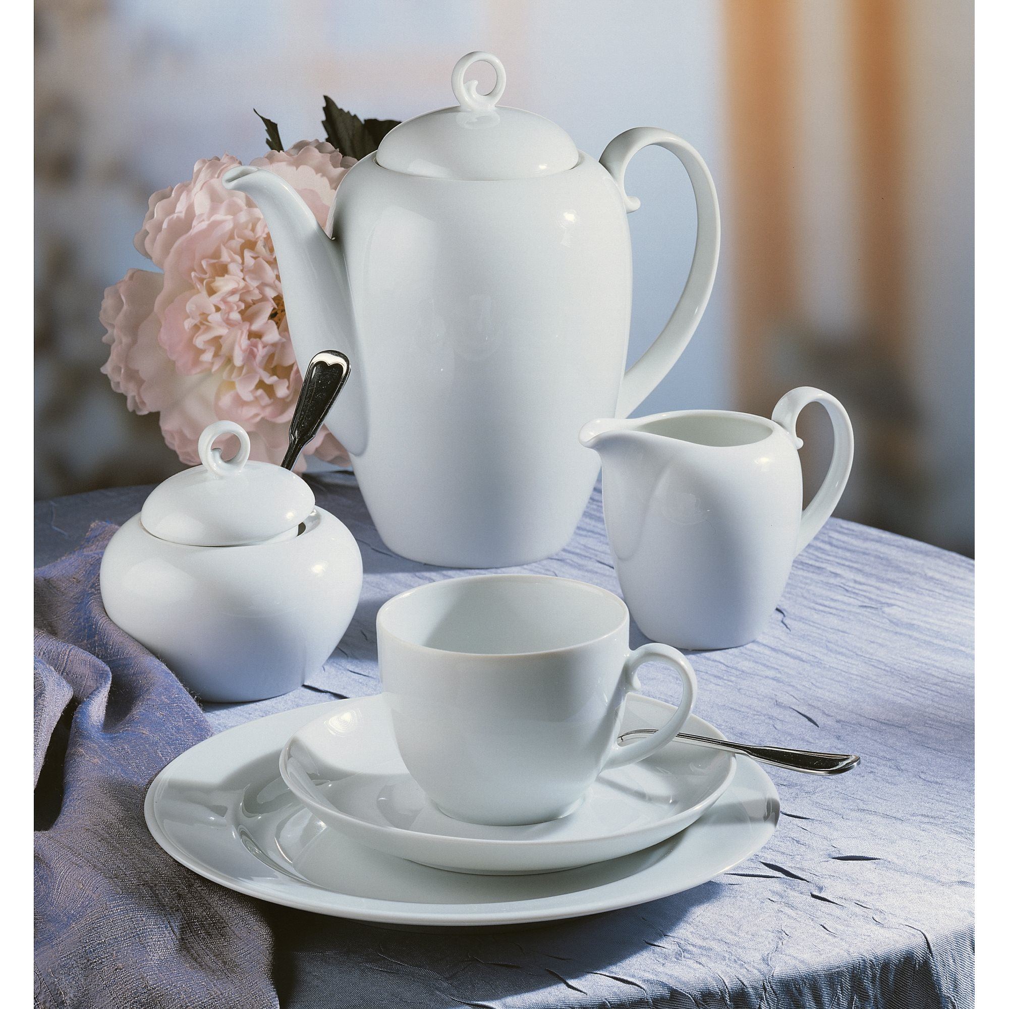 Seltmann Weiden RONDO/LIANE weiß 007 Müslischale Dessertschale 15,5 cm 6 Stück