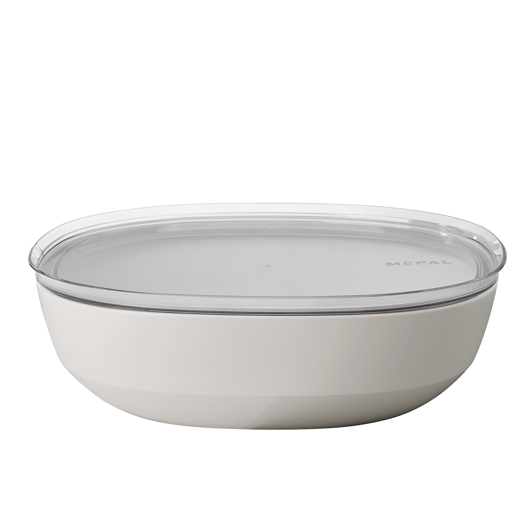 MEPAL Servierschale mit Deckel Salatschüssel SILUETA 4 Liter nordic white