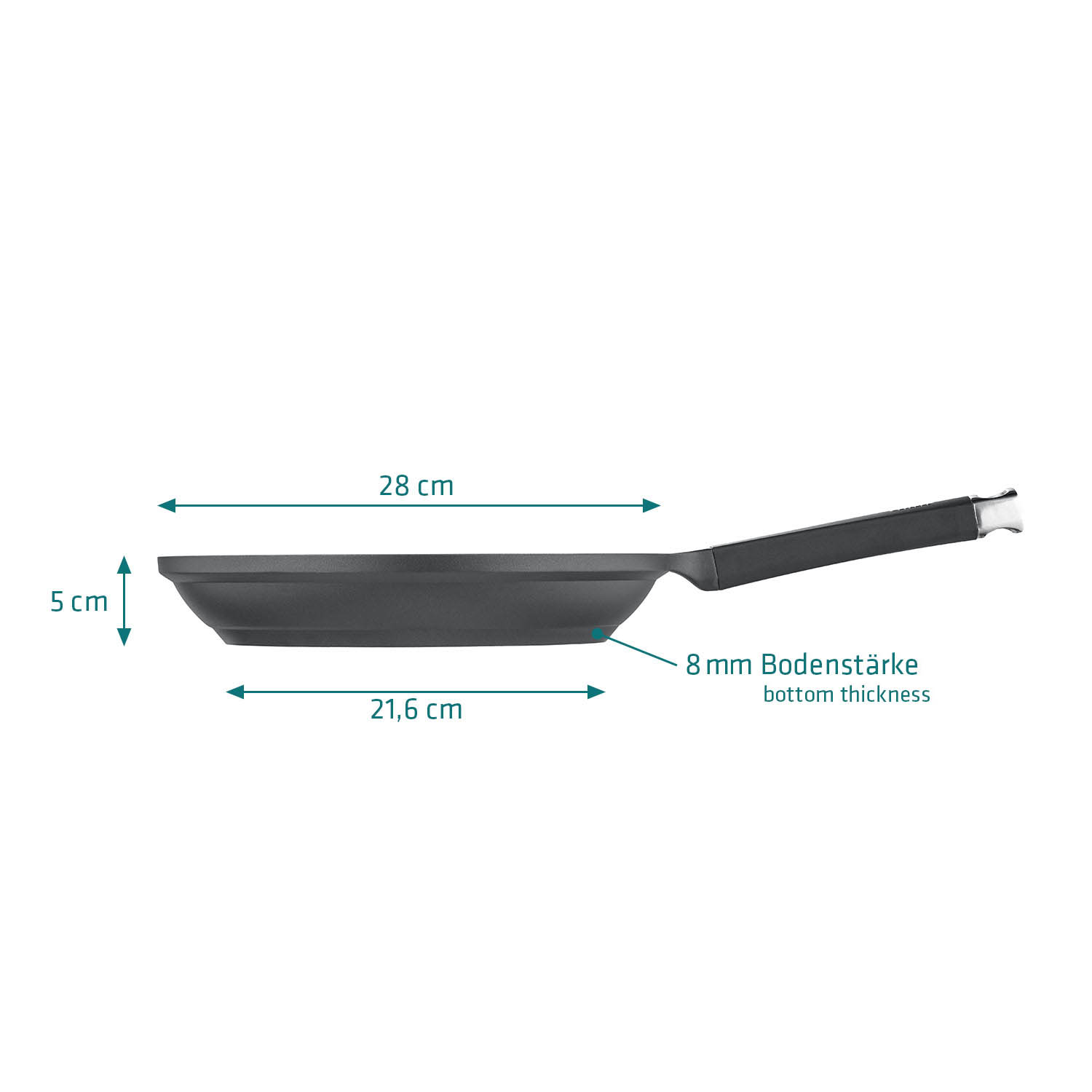BERNDES EDITION 100 frying pan with non-stick coating 28 cm INDUCTION