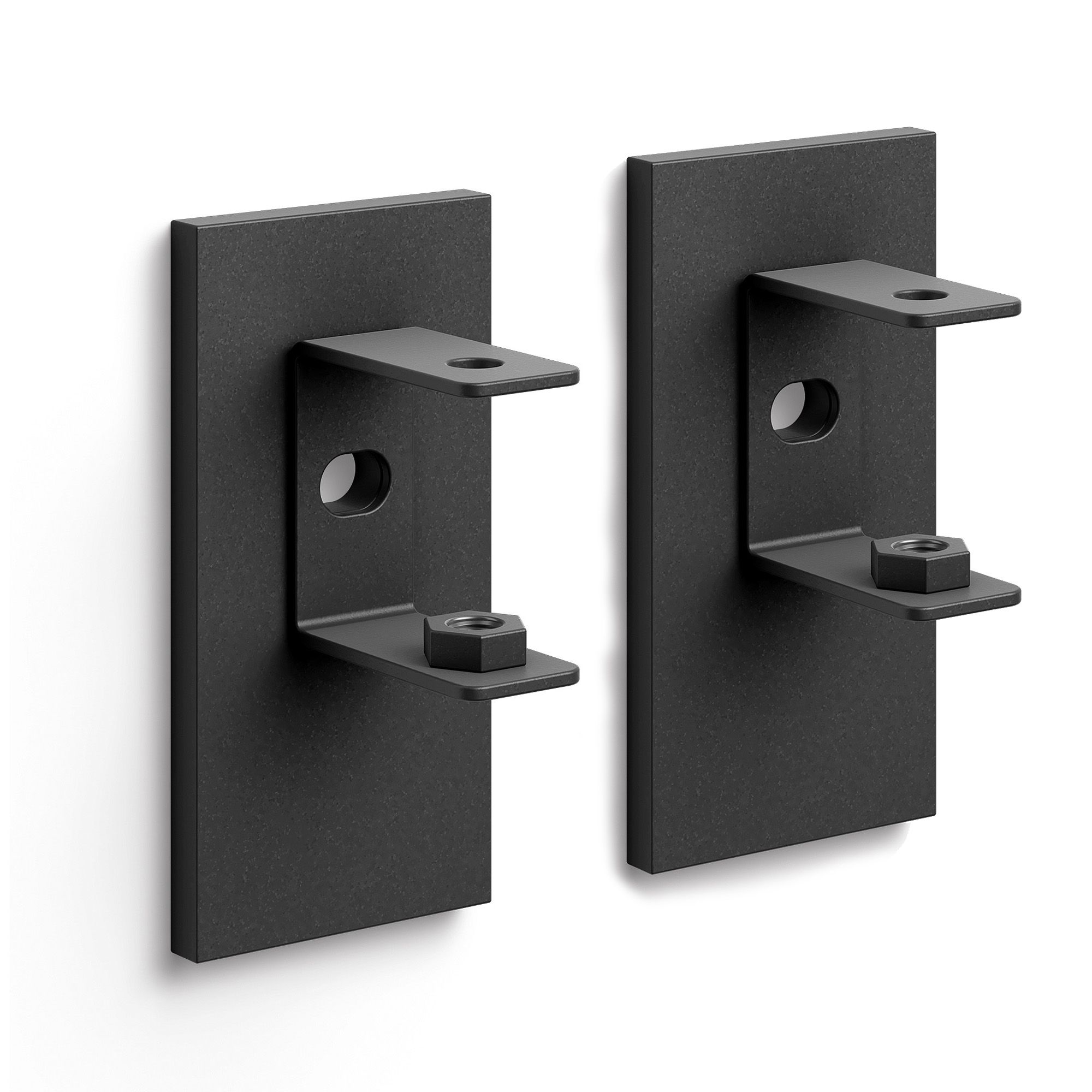 ZACK Wandhalterung für Klebemontage LINEA Edelstahl matt schwarz 2er-Set