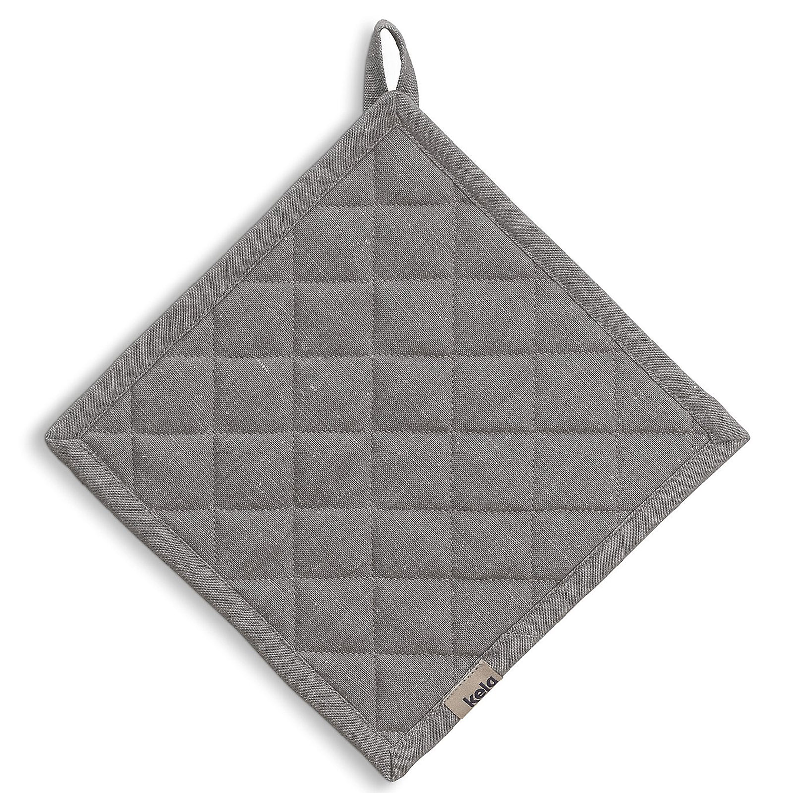 KELA Topflappen PURO Halbleinen 20 x 20 cm grau