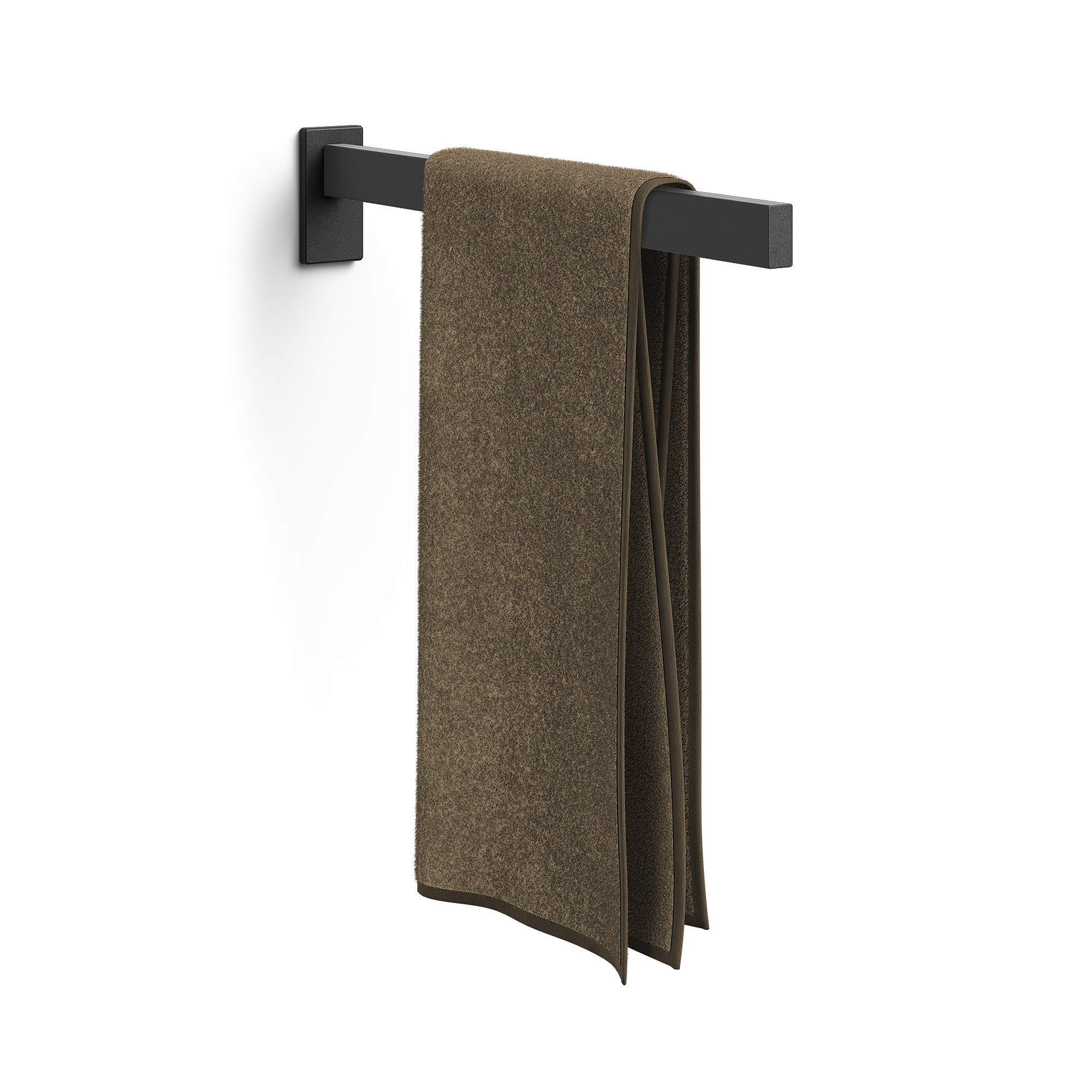 ZACK Handtuchhalter LINEA Edelstahl matt schwarz für Wandmontage