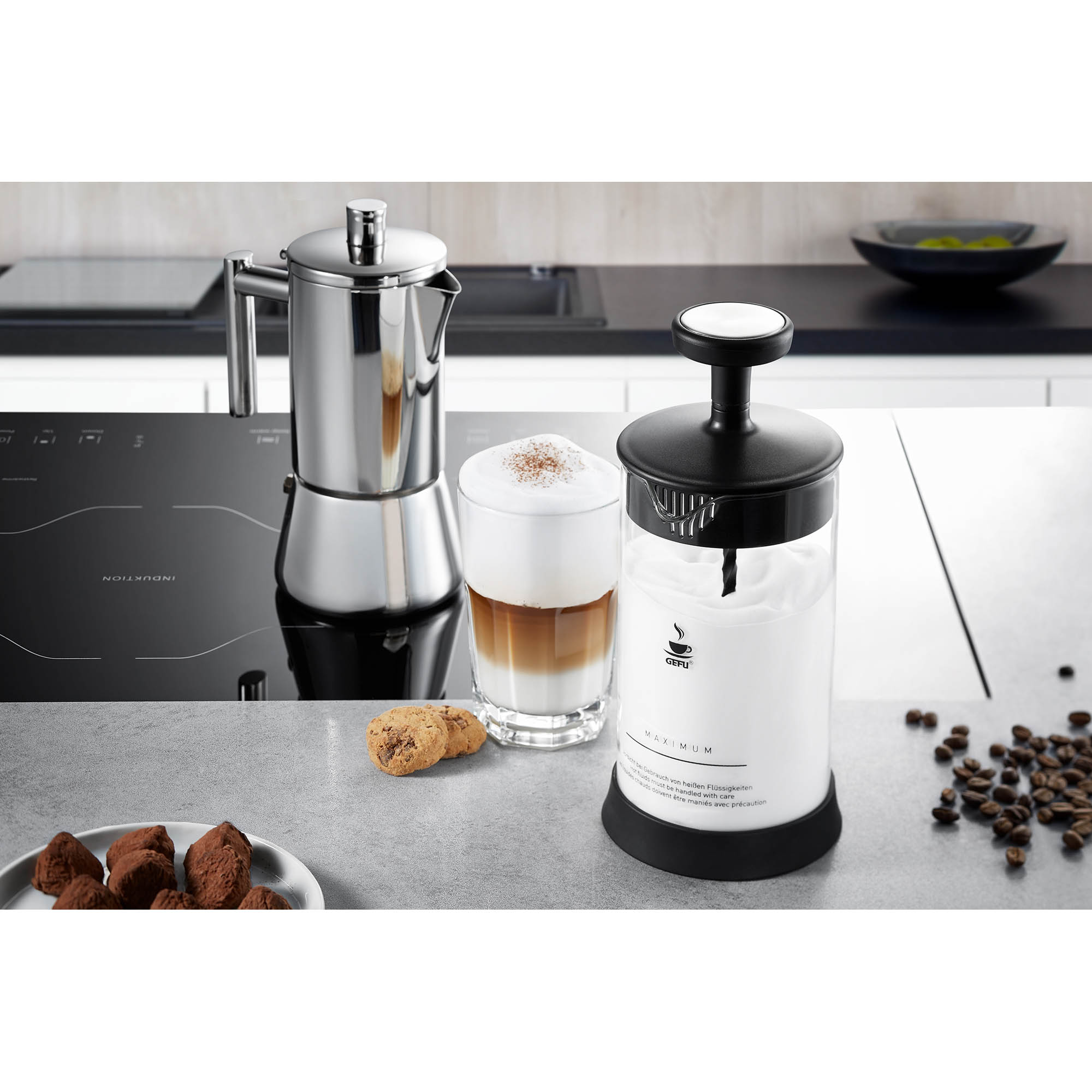 GEFU milk frother ANTONIO 270 ml filling volume