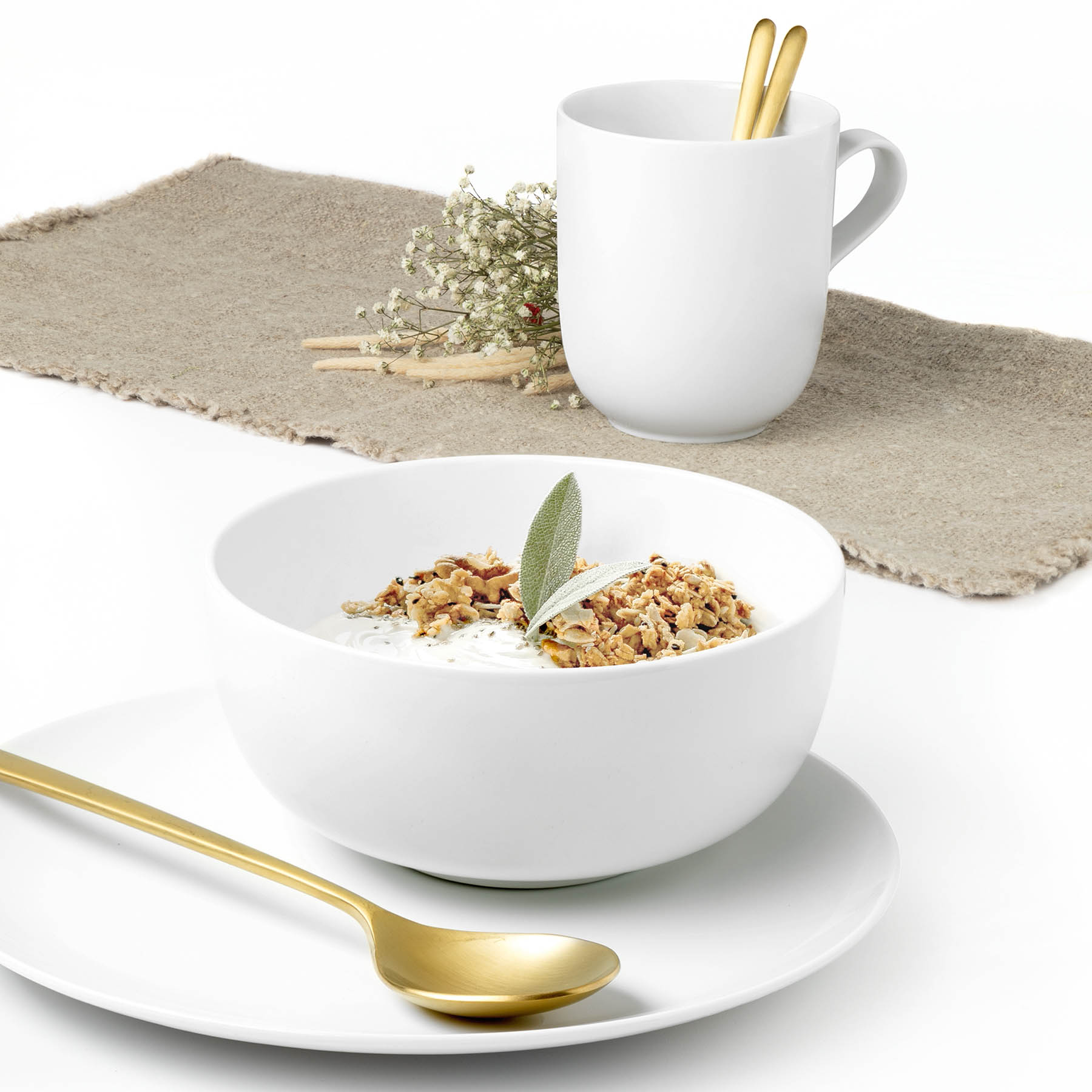 Seltmann Weiden LIBERTY weiß 003 uni Frühstücks-Set 18 teilig