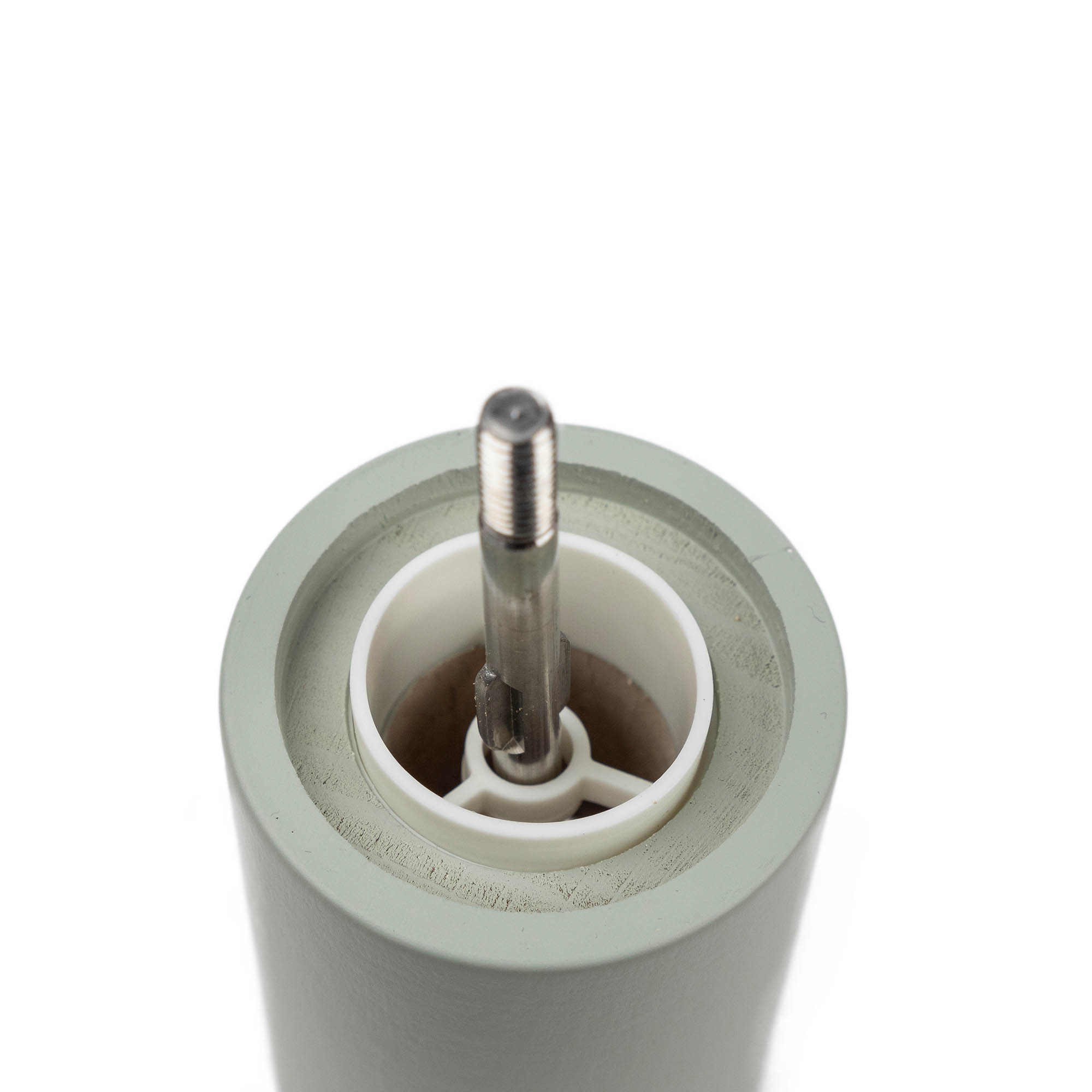 PEUGEOT BOREAL Salt Mill, 12 cm, beech wood, sage green, with ZIRLION grinding mechanism