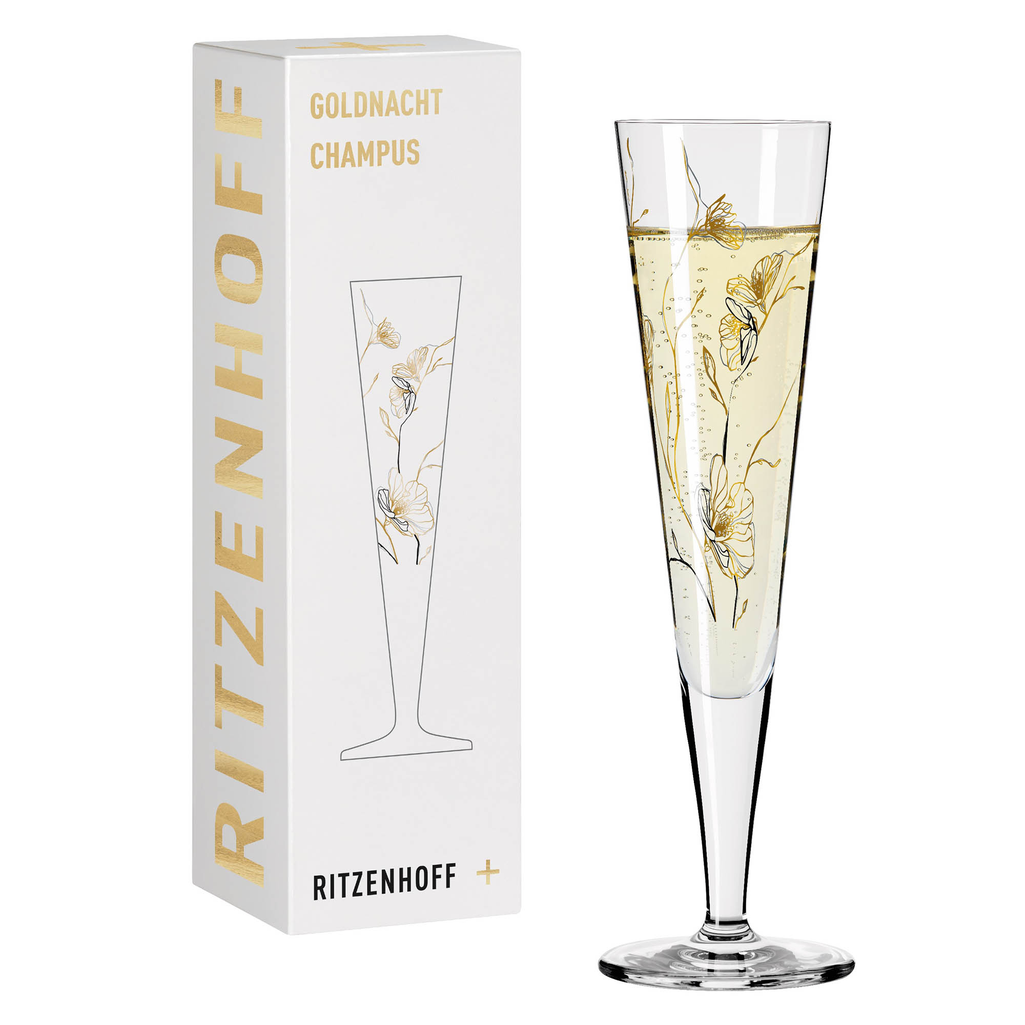 RITZENHOFF Champagne glass GOLDNACHT No 7 Contents 205 ml