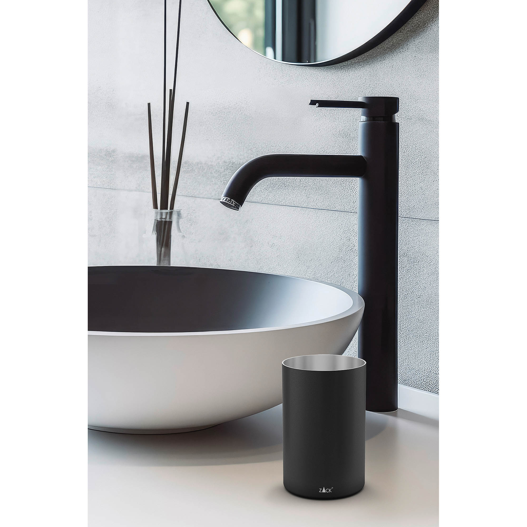 ZACK Becher OLOMO Edelstahl schwarz Inhalt 0,25 Liter