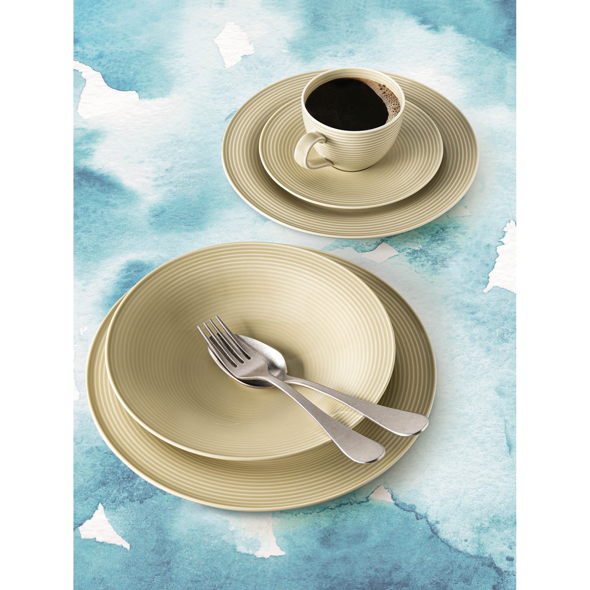 Seltmann Weiden BEAT color glaze 003 Kaffeeservice 18-teilig sandbeige