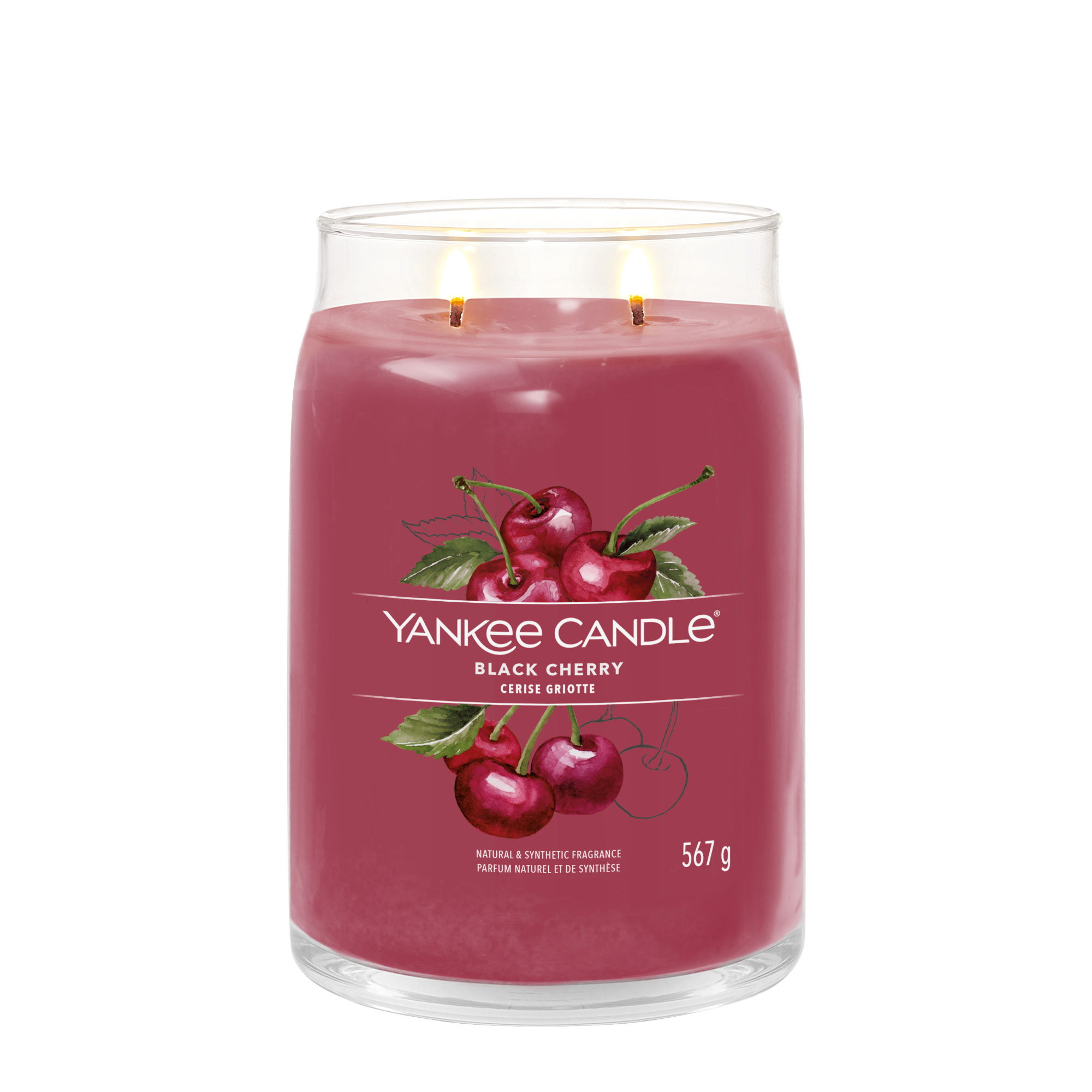 YANKEE CANDLE Große Signature Kerze BLACK CHERRY 567 g Duftkerze