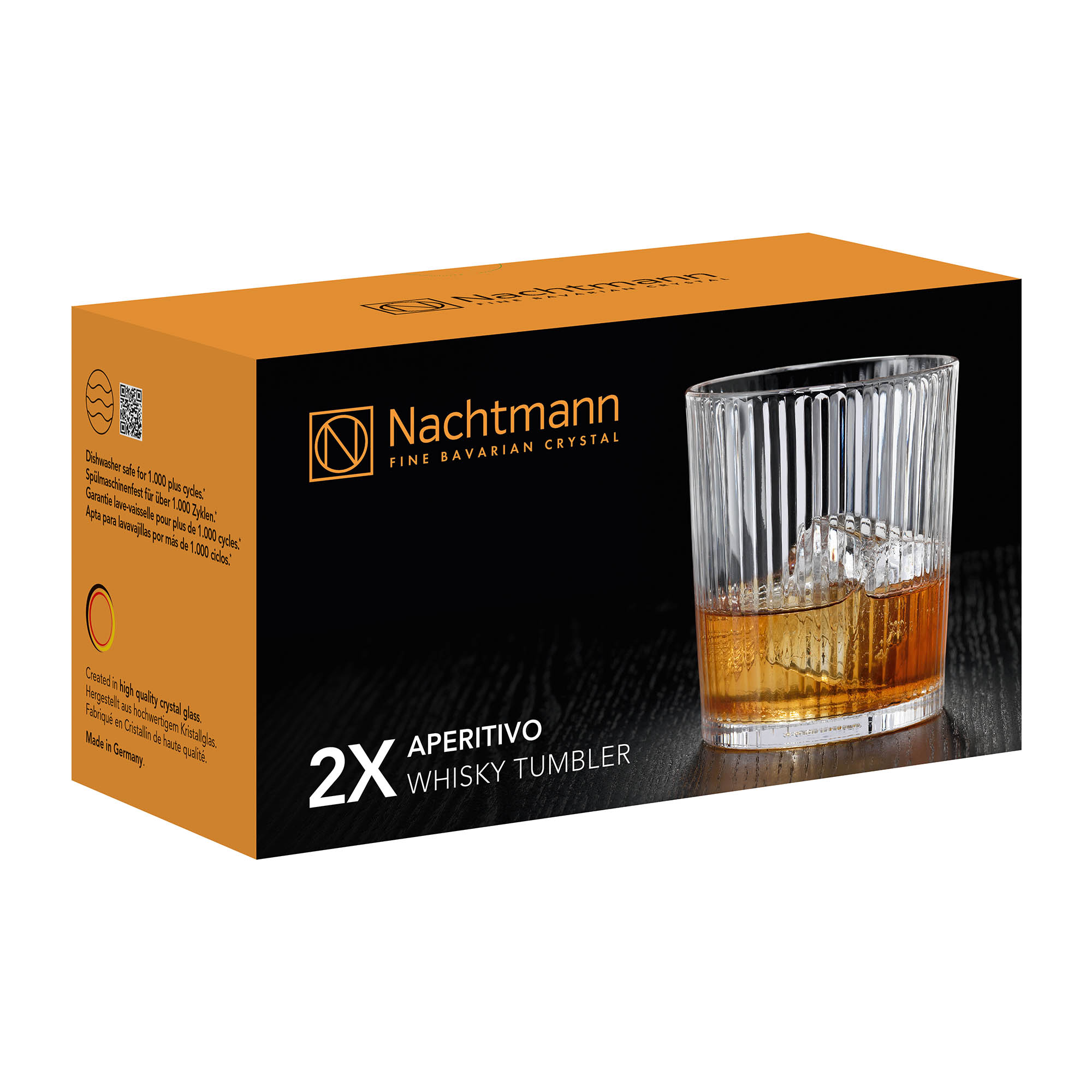 NACHTMANN Whiskybecher Whiskytumbler APERITIVO Set mit 2 Stück Inhalt je 370 ml
