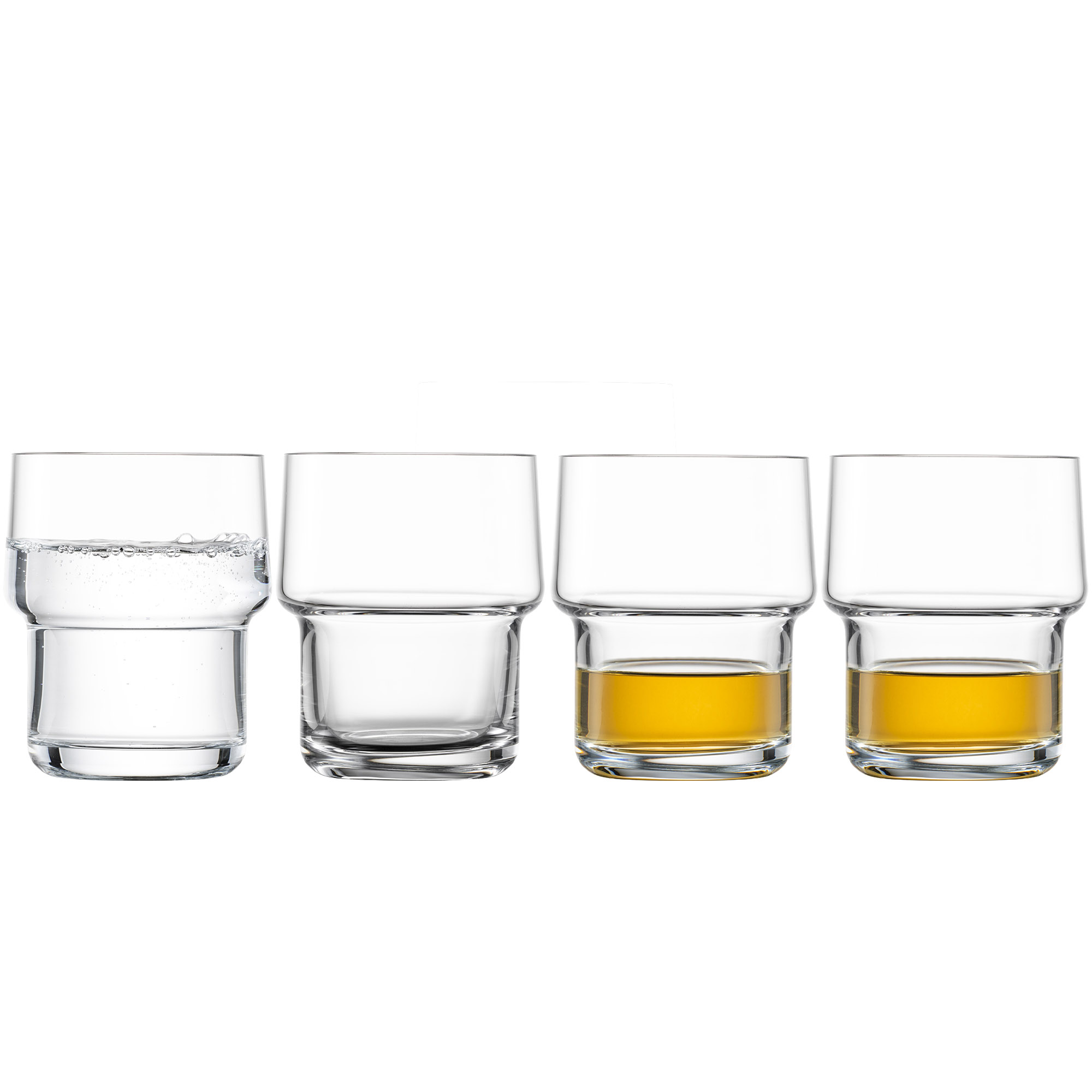 ZWIESEL GLAS Serie CLICK Whiskybecher stapelbar 4 Stück Inhalt je 357 ml