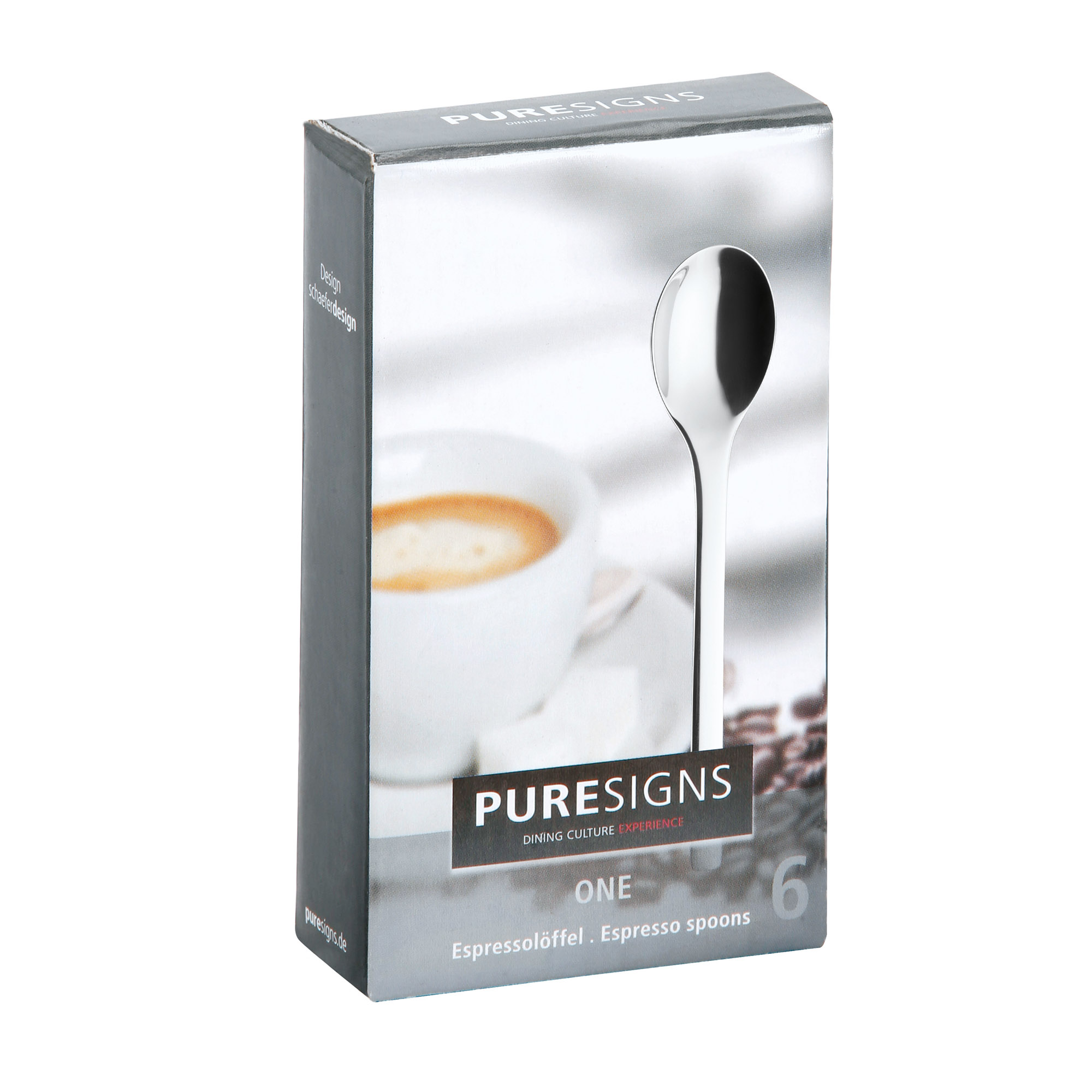 PURESIGNS Espressolöffel ONE Extra poliert 6 Stück
