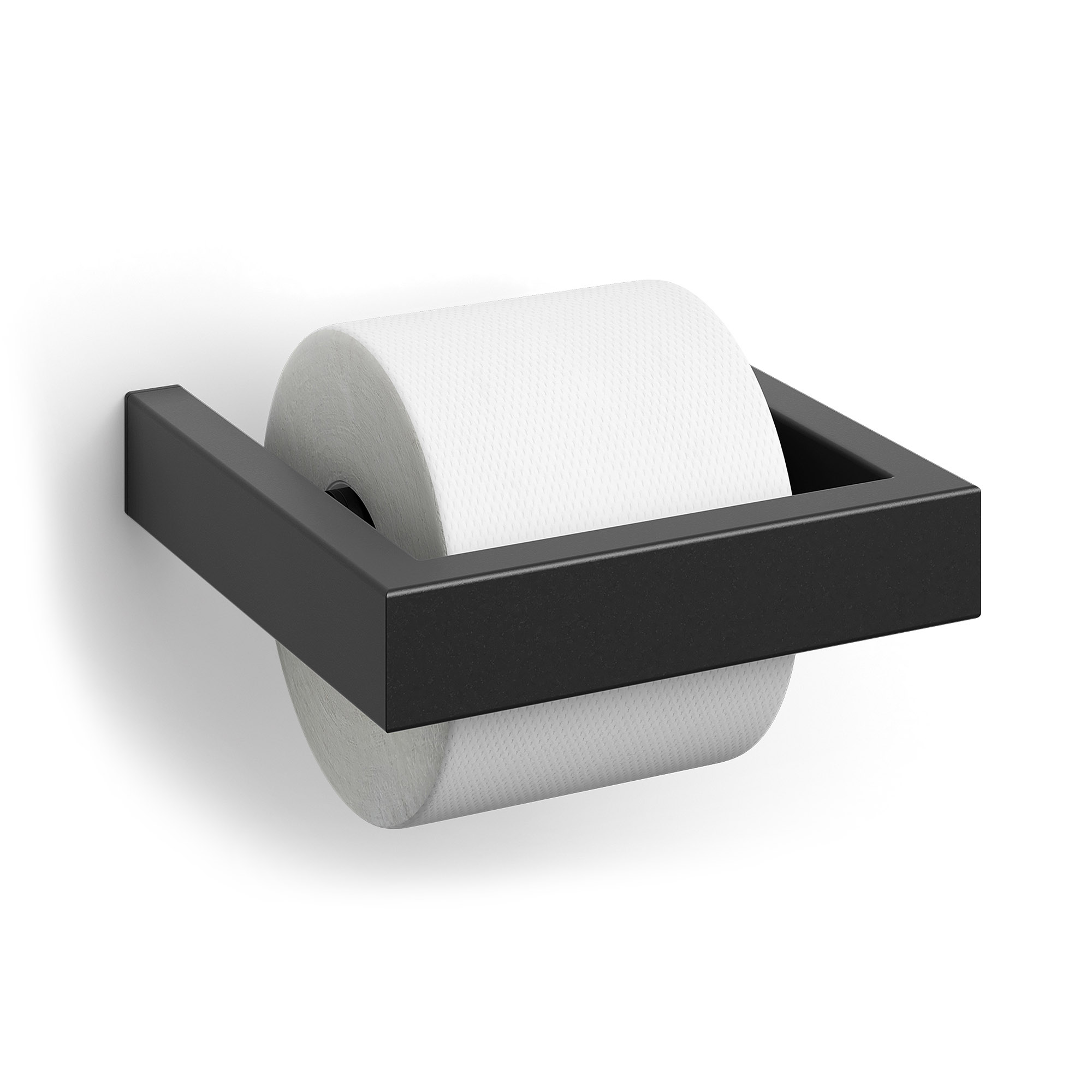 ZACK Toilettenpapierhalter LINEA aus Edelstahl matt schwarz für Wandmontage