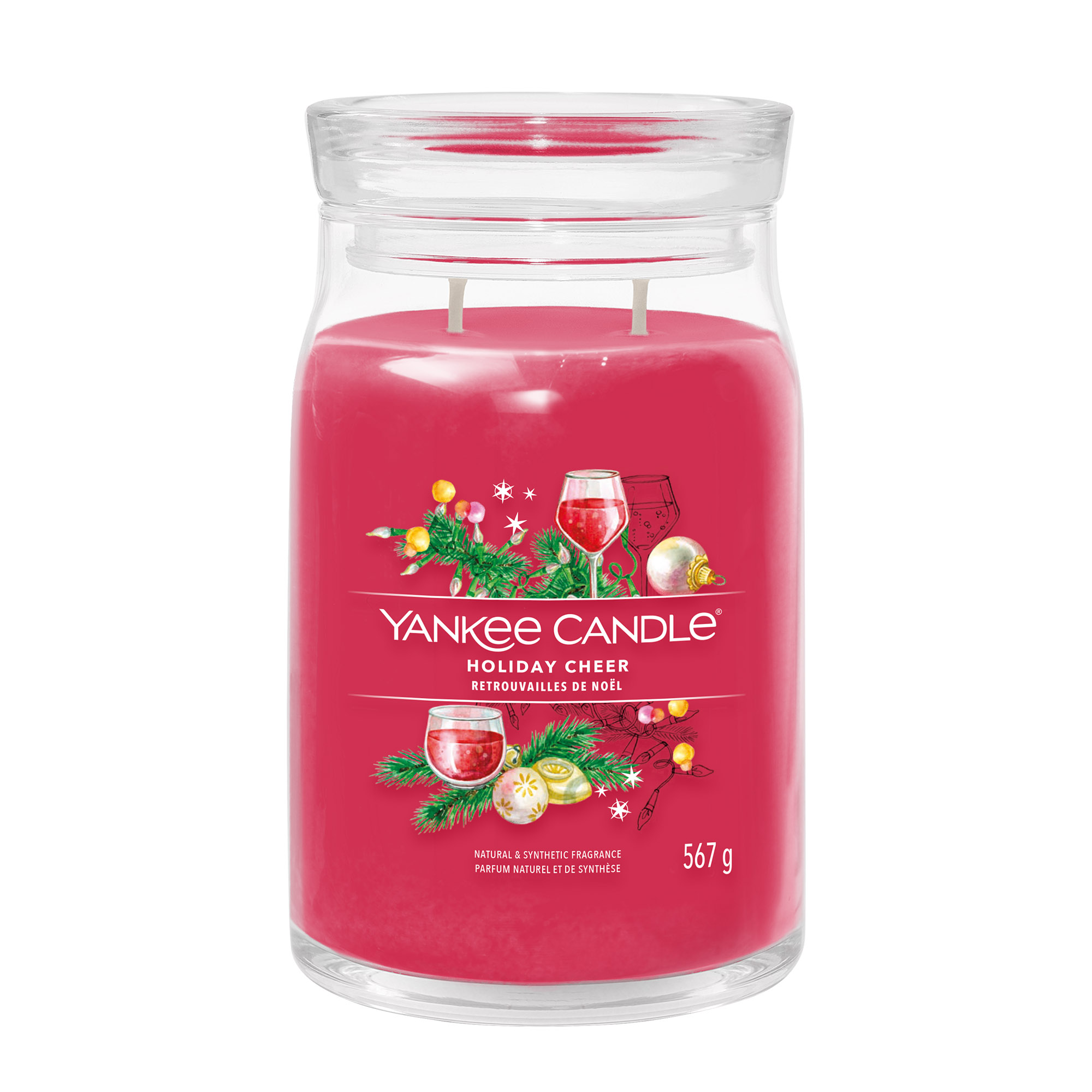 YANKEE CANDLE Große Signature Kerze HOLIDAY CHEER 567 g Duftkerze