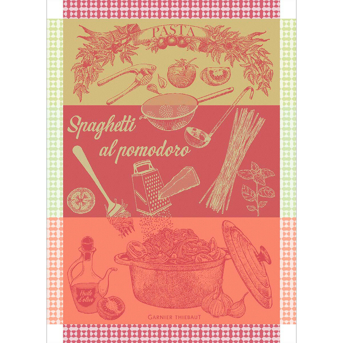GARNIER-THIEBAUT Geschirrtuch SPAGHETTI POMODORO 56 x 78 cm 100% Baumwolle