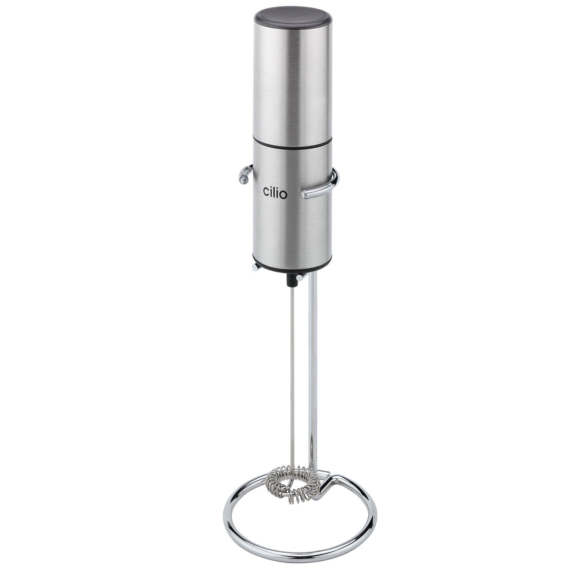 CILIO Milchaufschäumer BARISTA aus Edelstahl mit Ständer