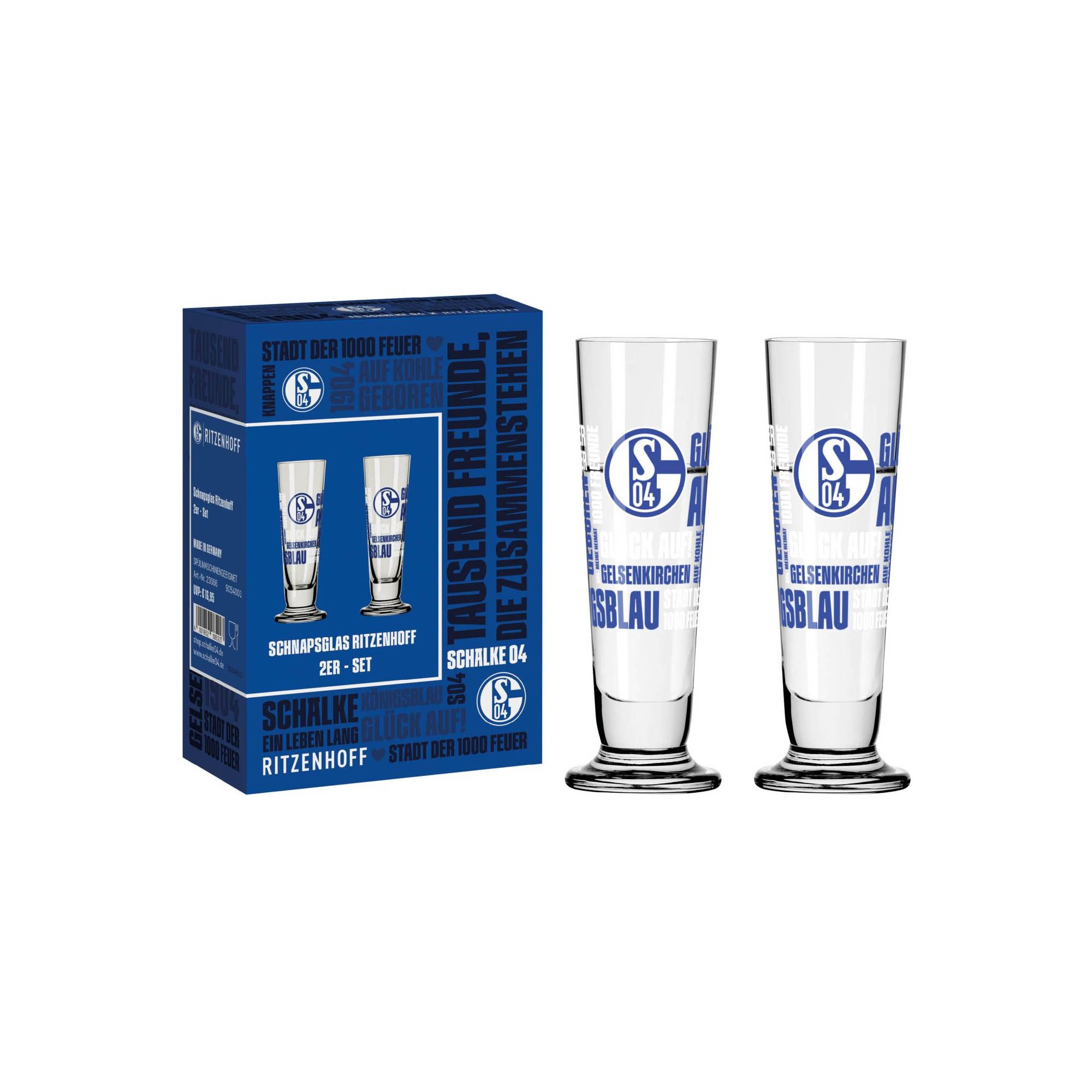 RITZENHOFF Schnapsglas Shotglas FC SCHALKE 04 Set mit 2 Stück à 52 ml