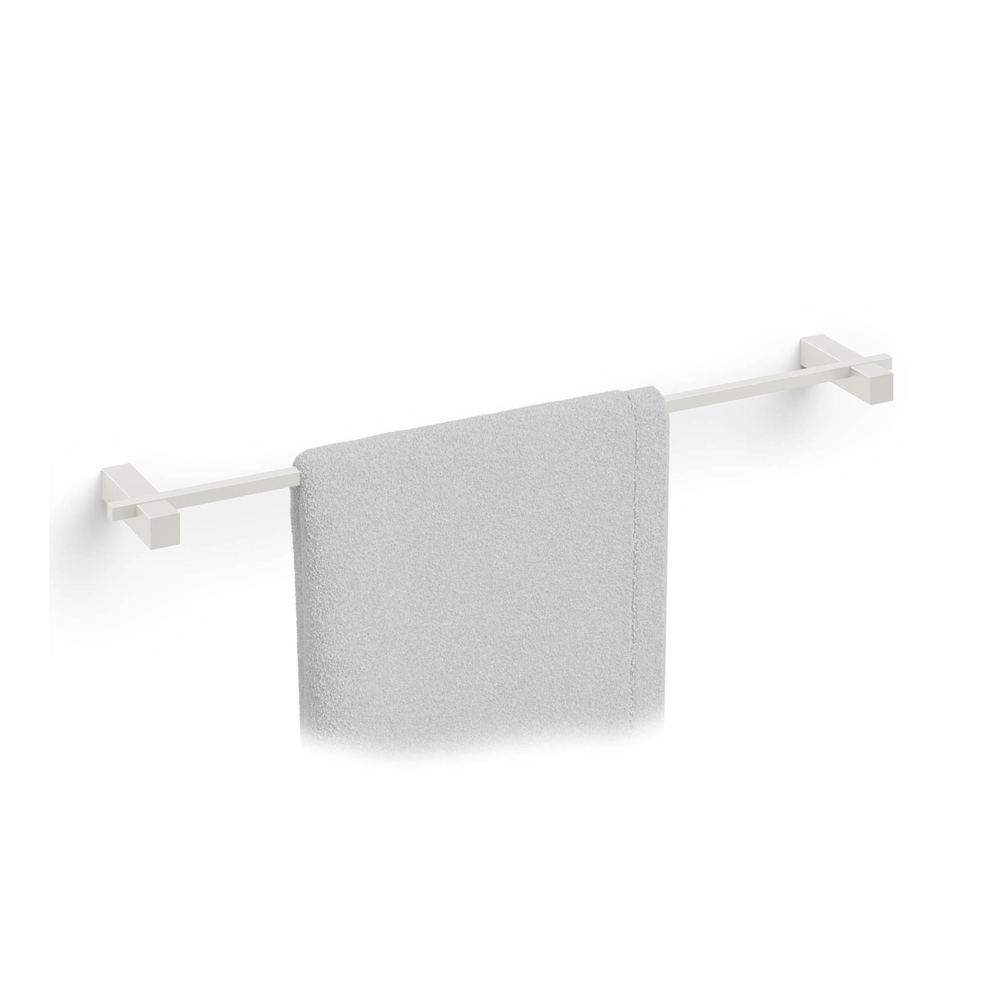 ZACK Handtuchstange CARVO 65 cm Edelstahl pulverbeschichtet weiß Handtuchhalter