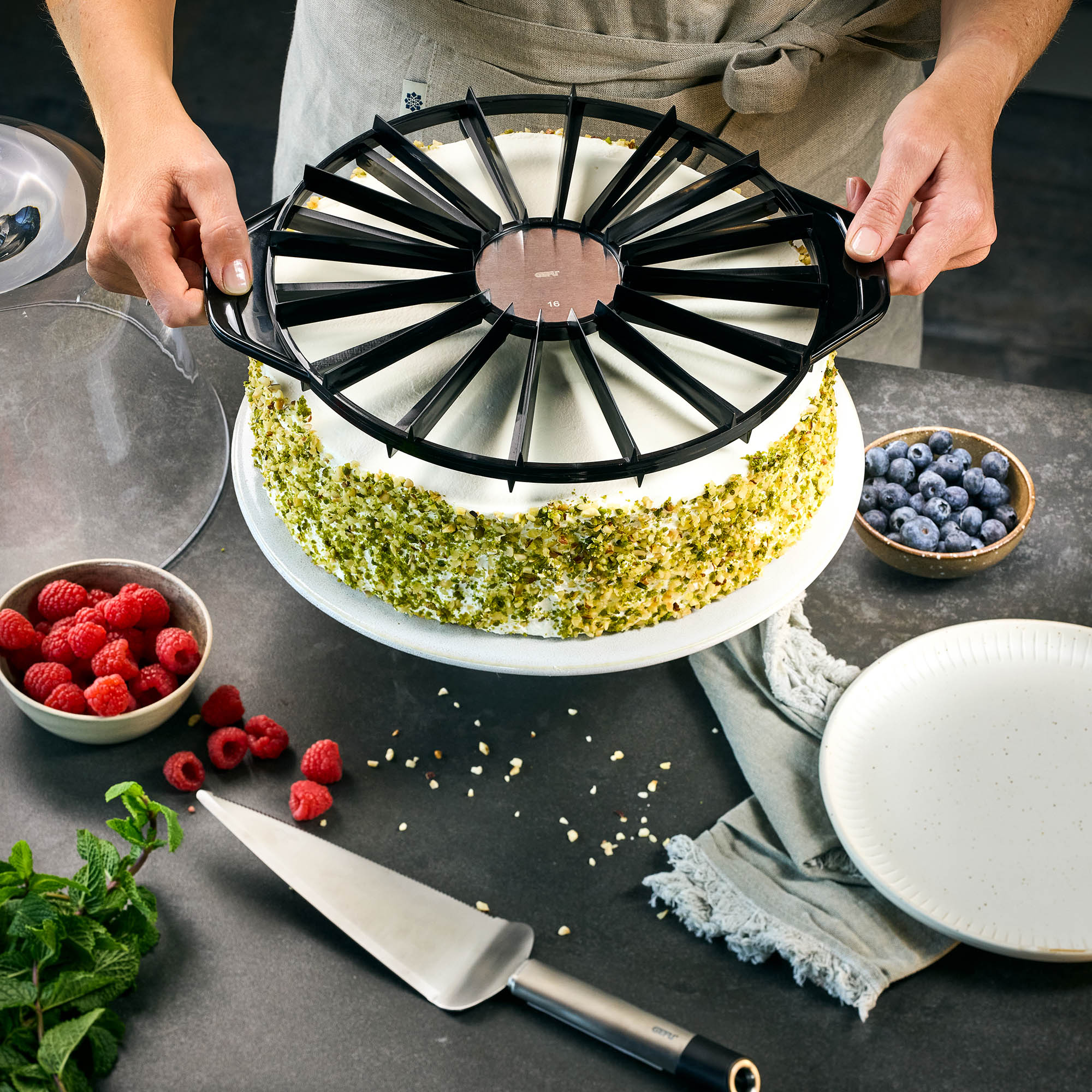 GEFU cake divider DIVIDO 26.5 cm for 14 / 16 pieces