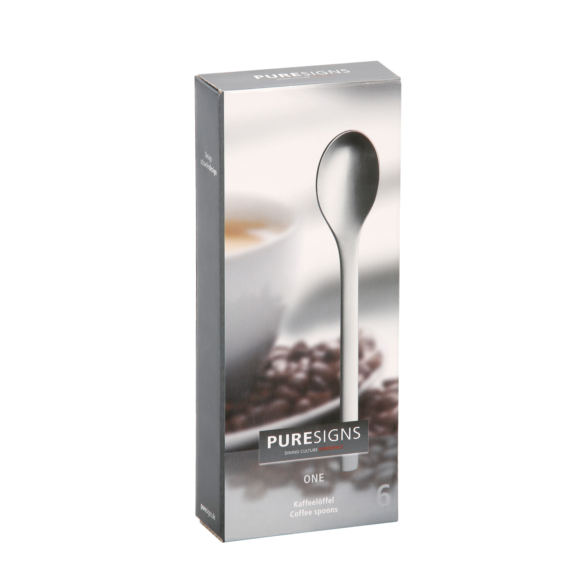 PURESIGNS coffee spoon ONE Extra frosted 6 pieces