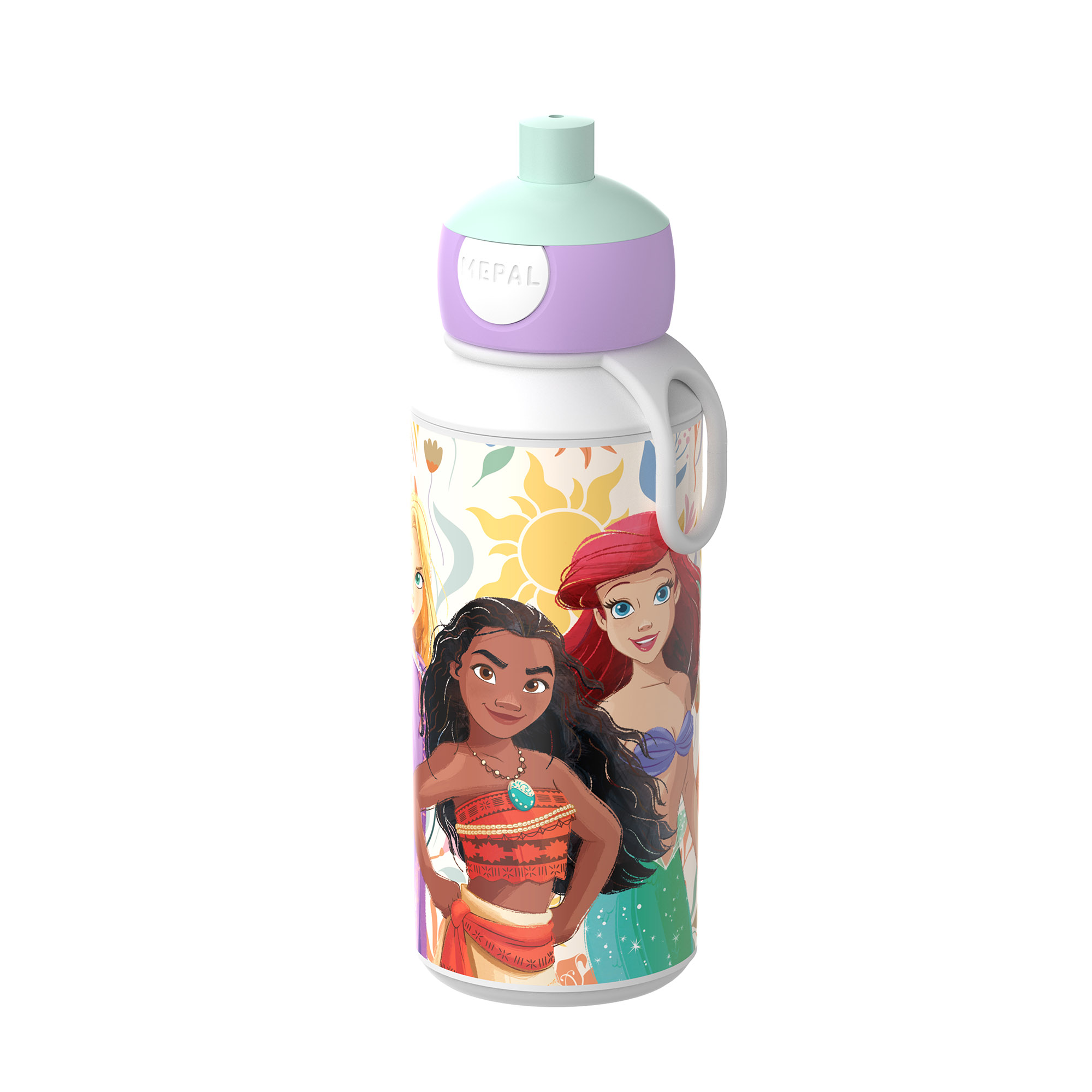 MEPAL Pop-up-Trinkflasche für Kinder CAMPUS 0,4 Liter Motiv PRINCESS POWER