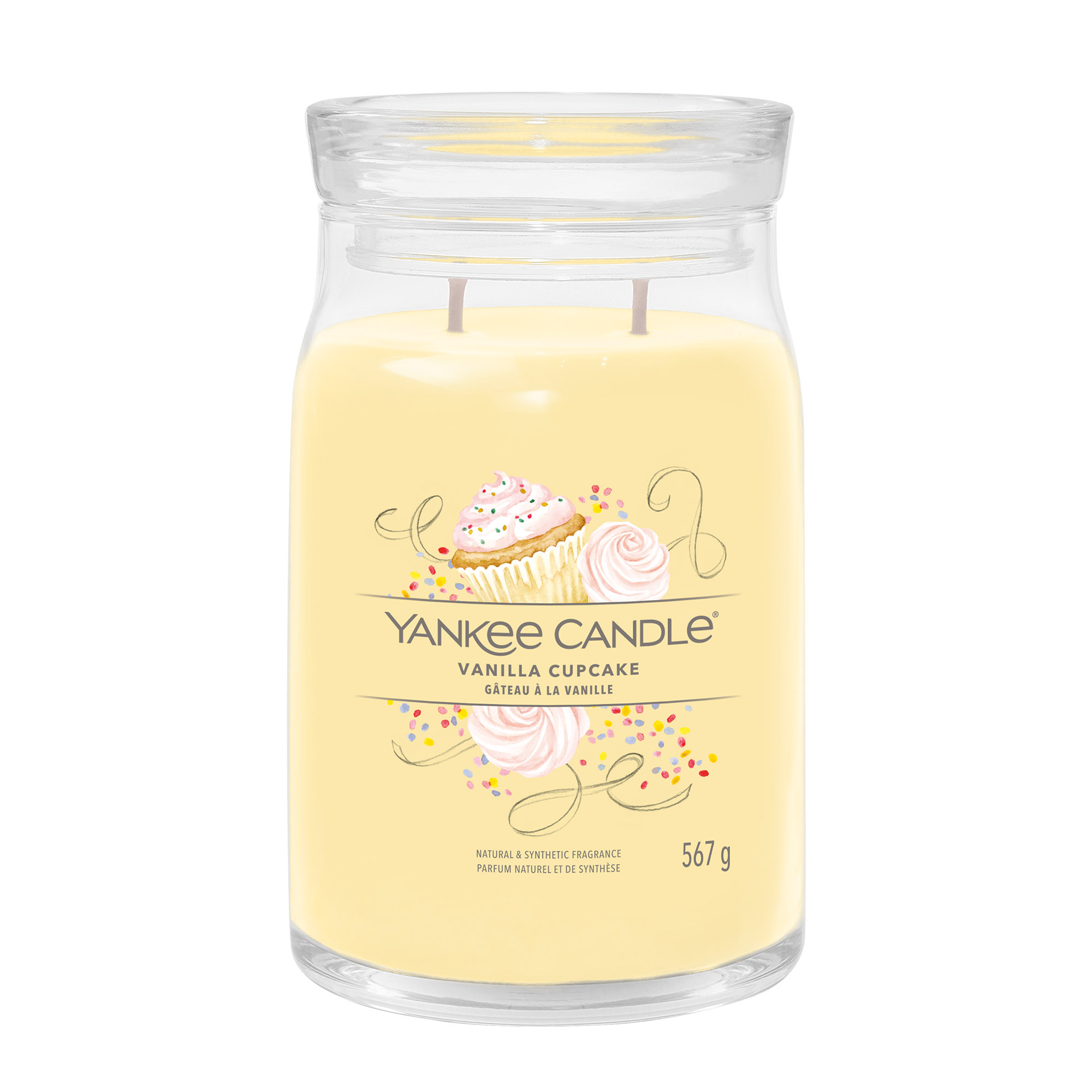 YANKEE CANDLE Große Signature Kerze VANILLA CUPCAKE 567 g Duftkerze