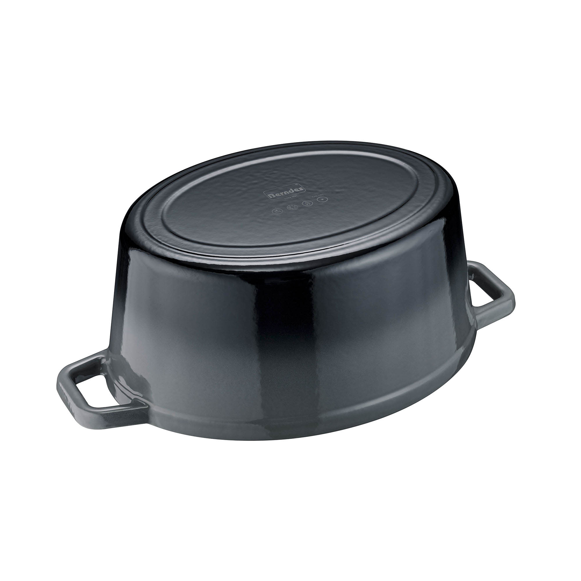 BERNDES casserole B.IRON cast iron oval 31 x 24 cm 6 litres black INDUCTION