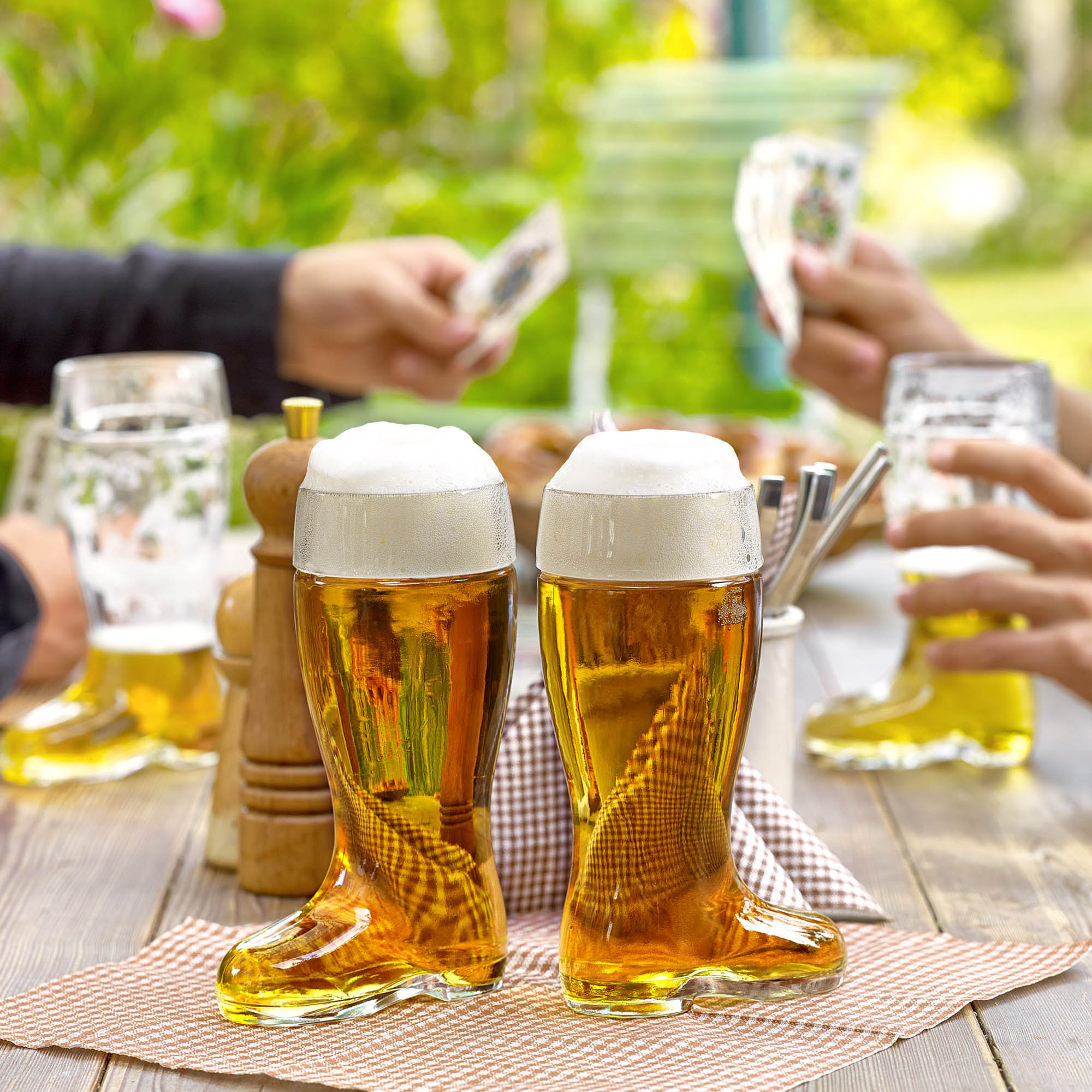 STÖLZLE LAUSITZ Bierglas Bierkrug BIERSTIEFEL 6 Stück geeicht 1,0 l Füllstrich