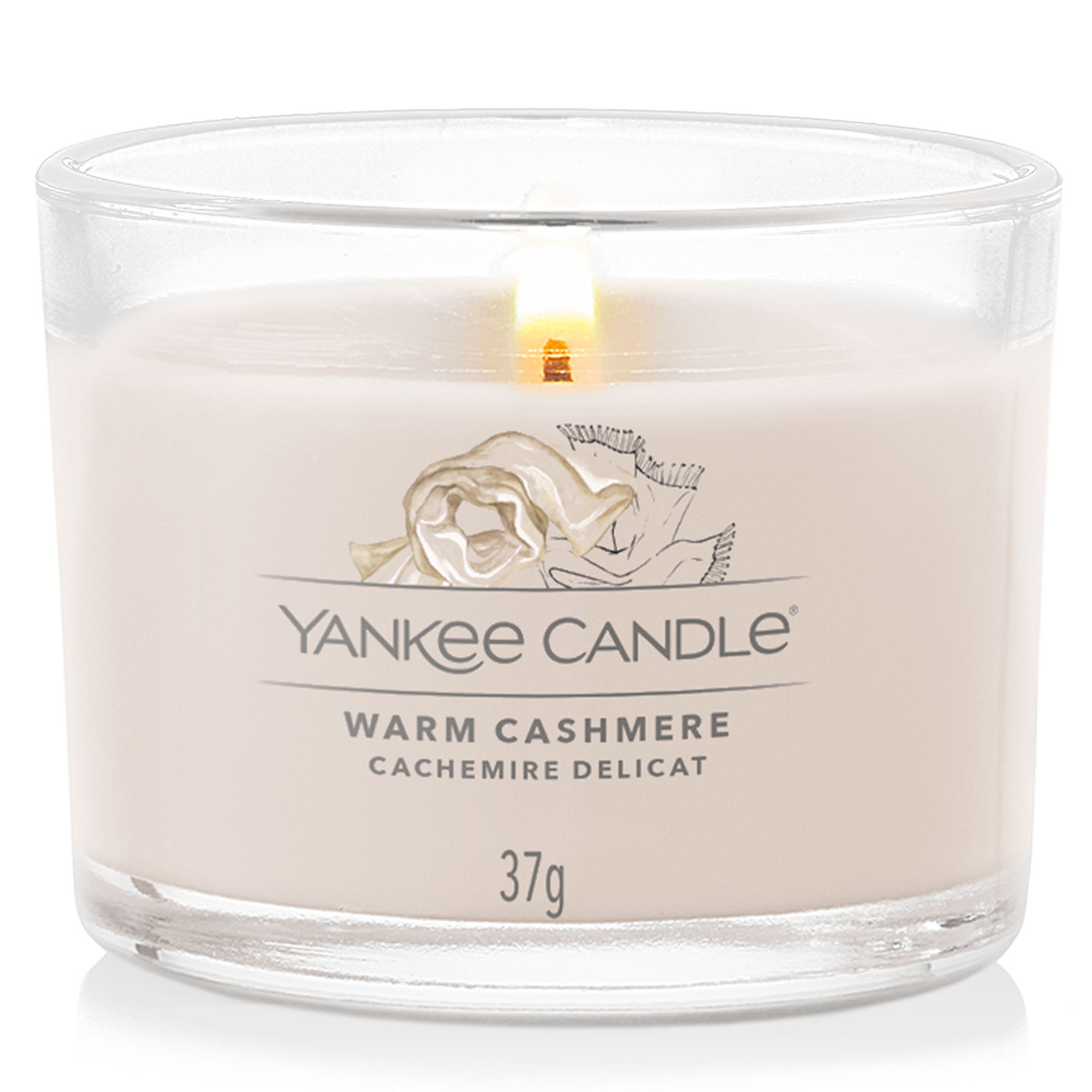 YANKEE CANDLE glass votive candle WARM CASHMERE 37 g scented candle