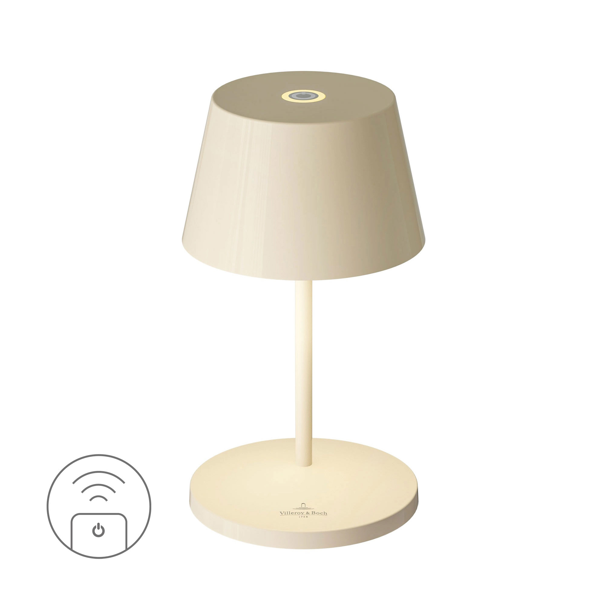 VILLEROY & BOCH LED-Tischlampe SEOUL RC elfenbein ceramic in-/outdoor fernbedienbar